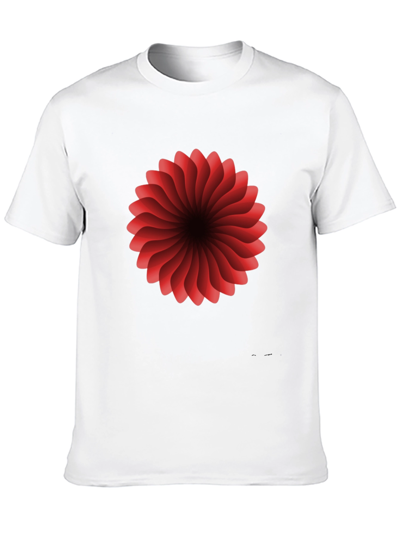 Red Floral Burst Graphic T-Shirt - Modern Design