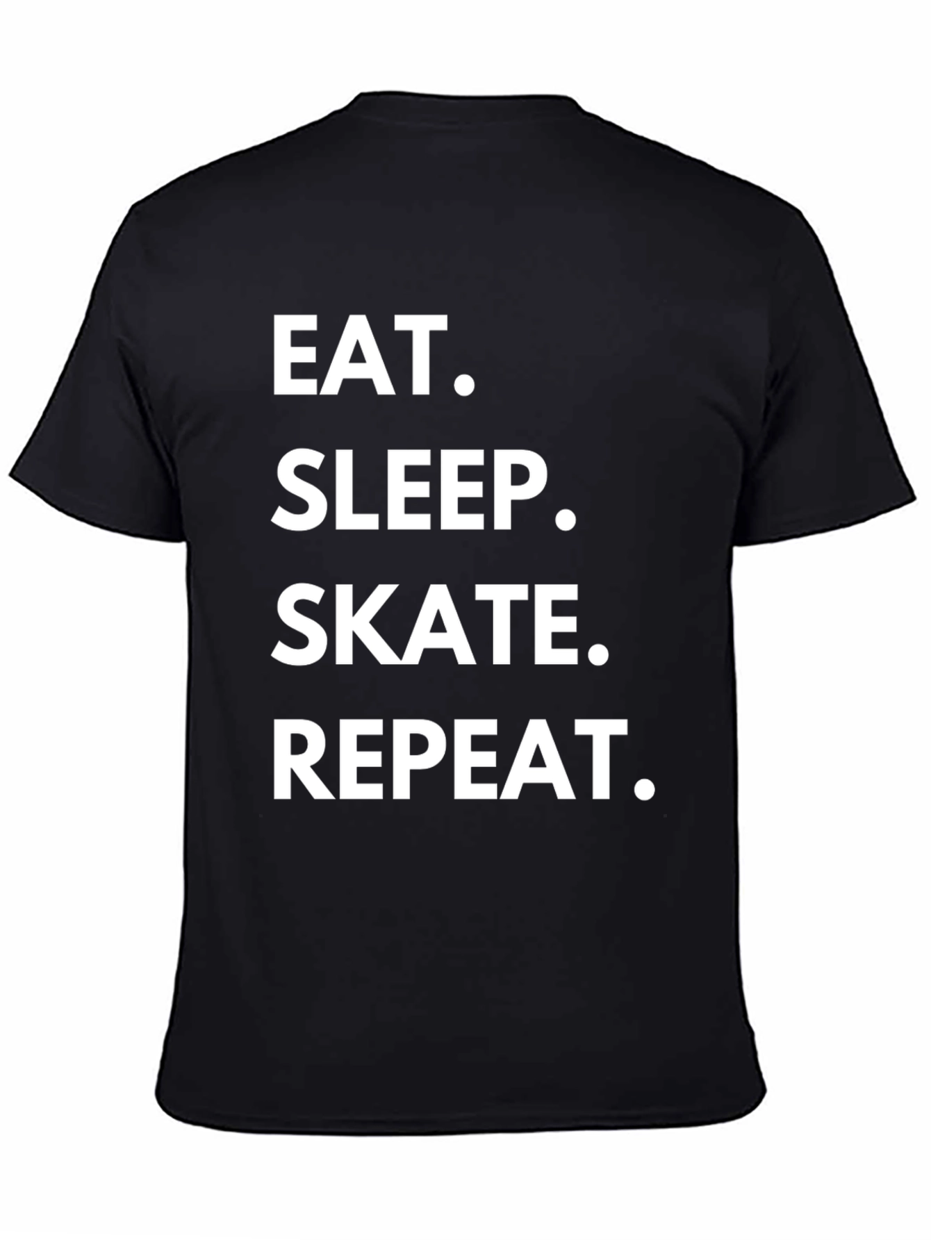 Eat Sleep Skate Repeat Black T-Shirt