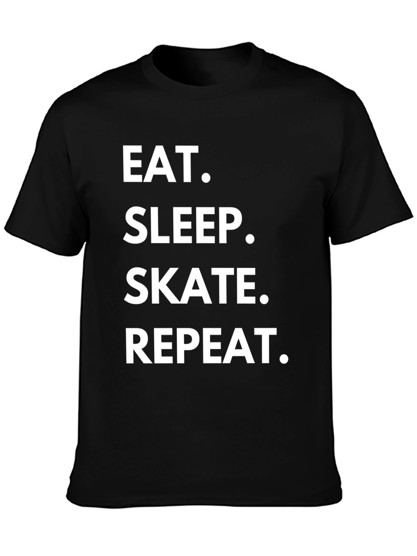 Eat Sleep Skate Repeat Black T-Shirt