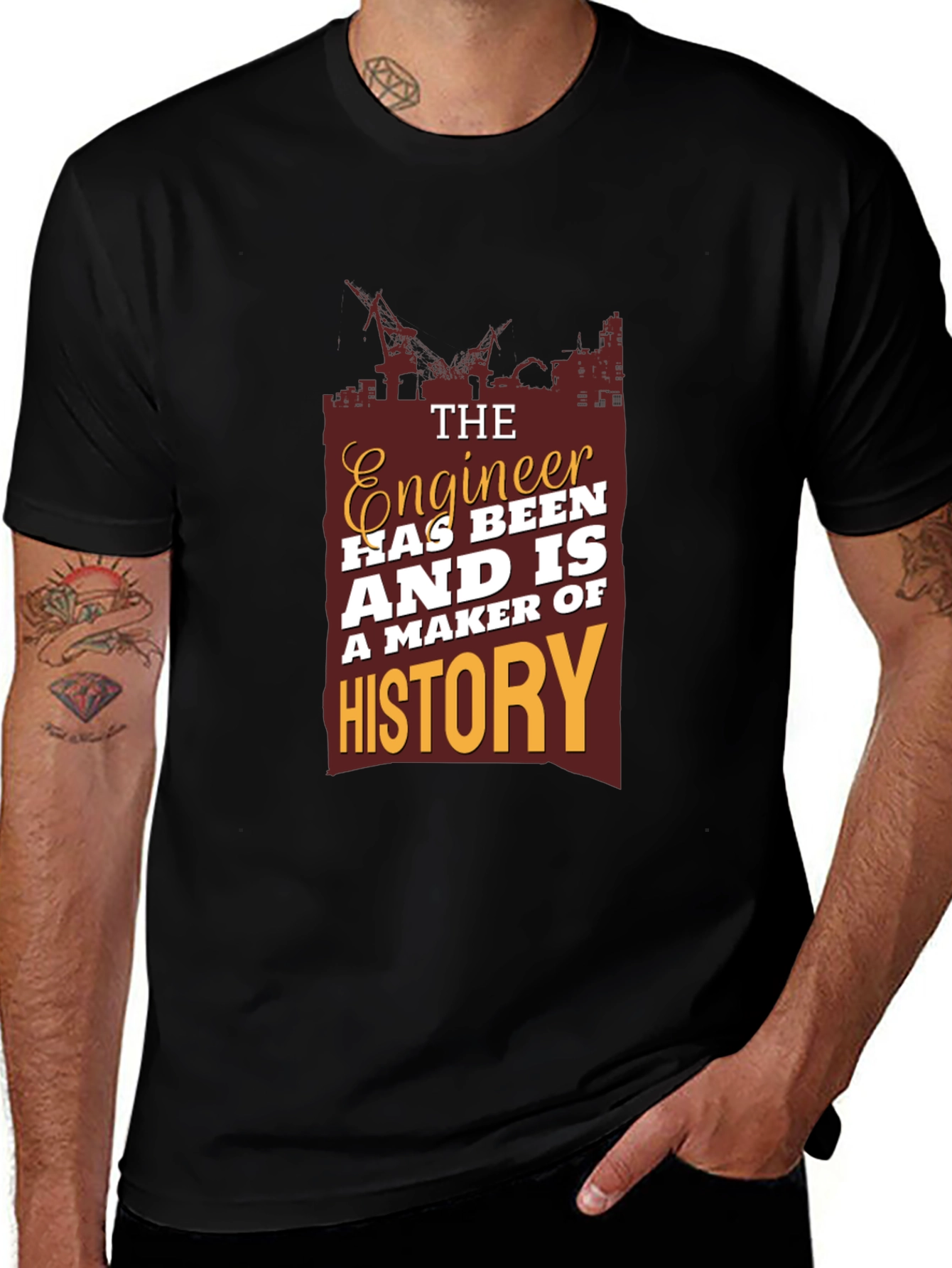 Engineer History T-Shirt - Construction Theme