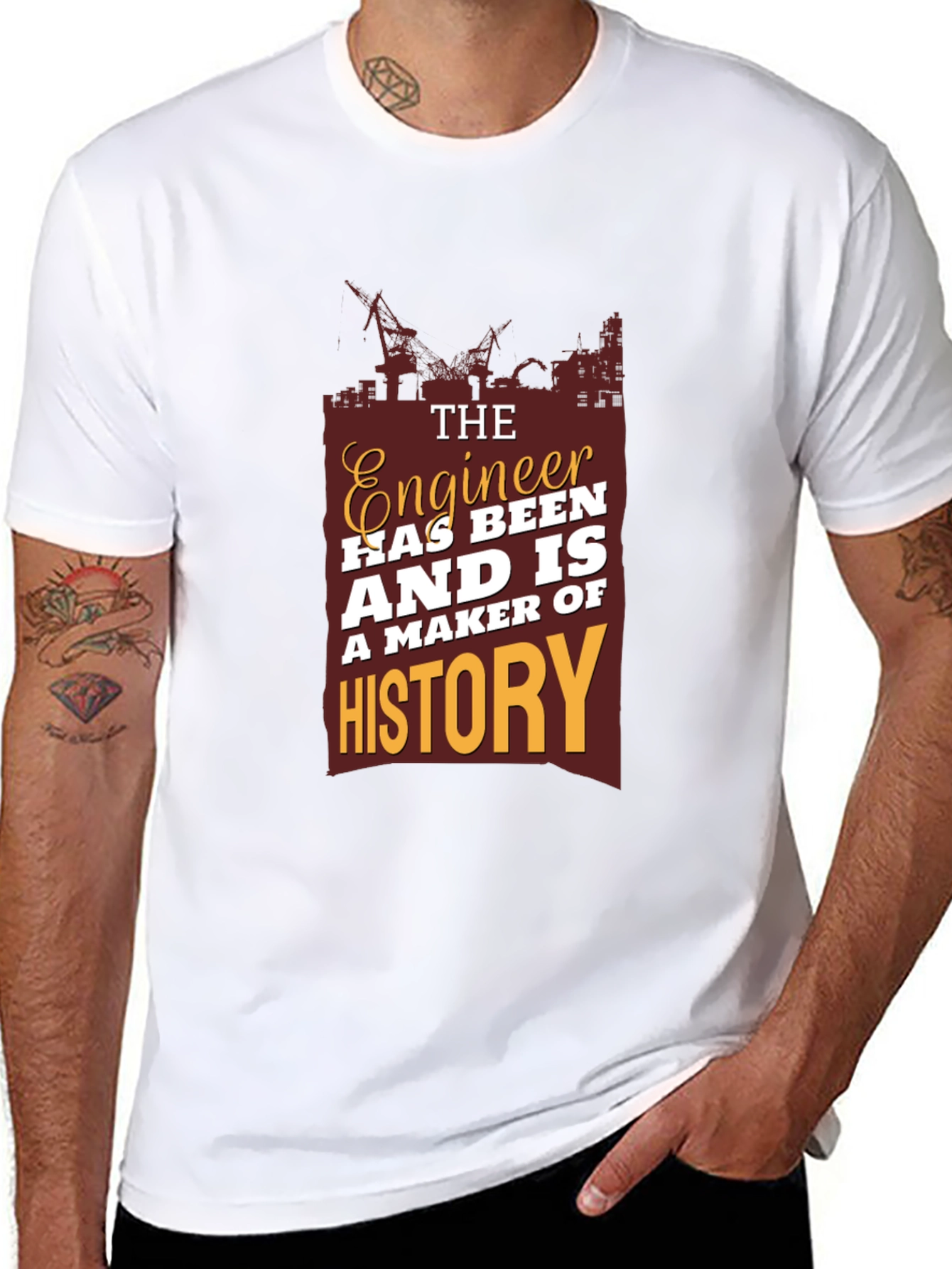 Engineer History T-Shirt - Construction Theme