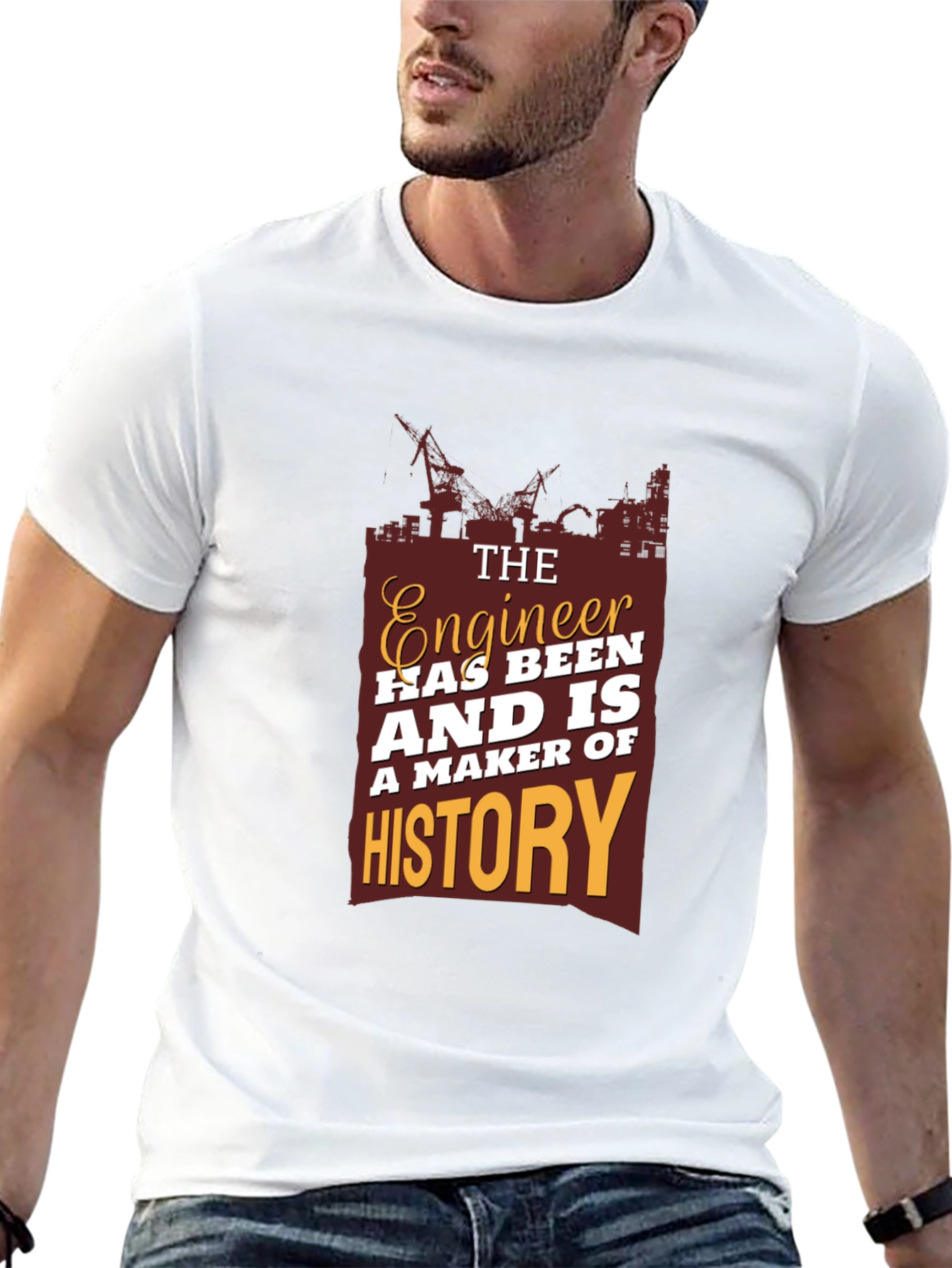 Engineer History T-Shirt - Construction Theme