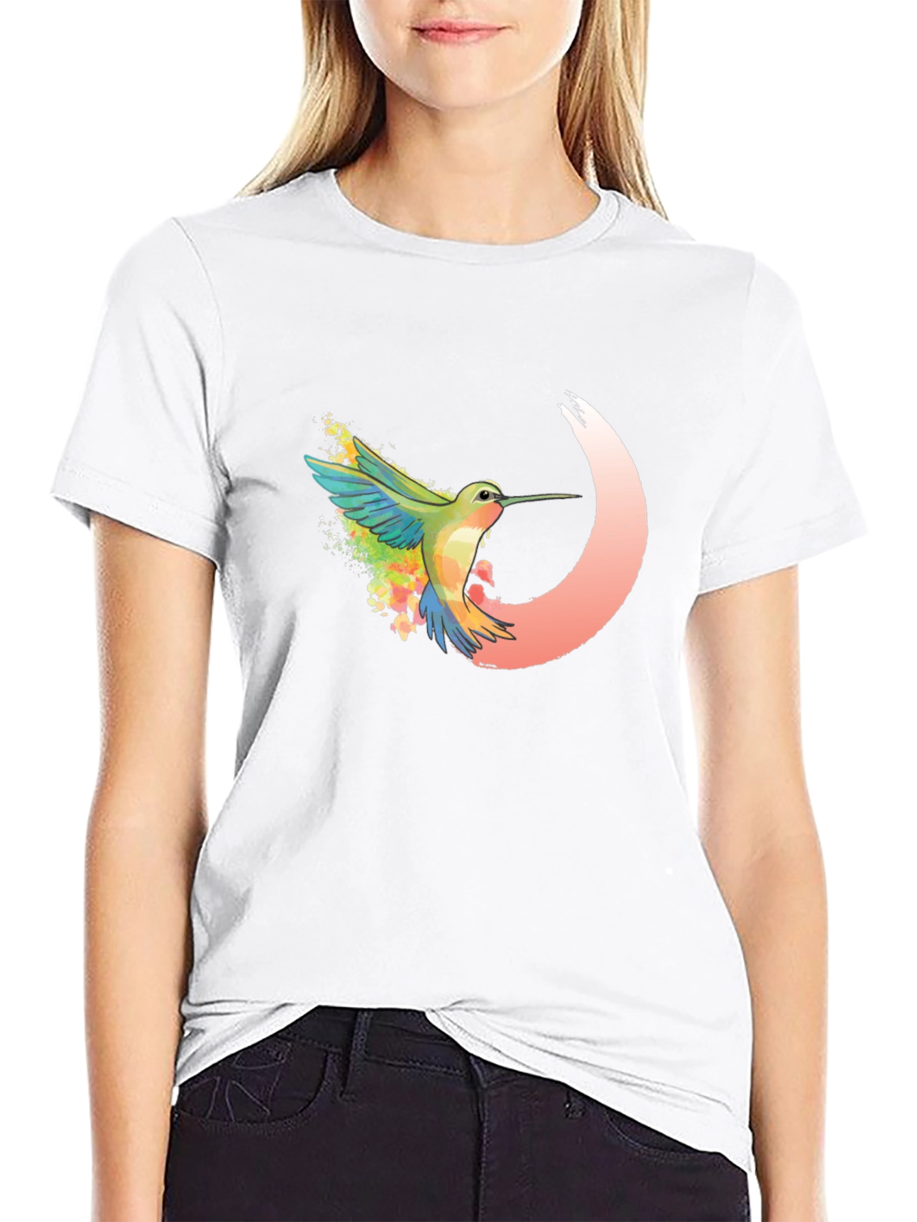 Hummingbird Graphic Black T-Shirt