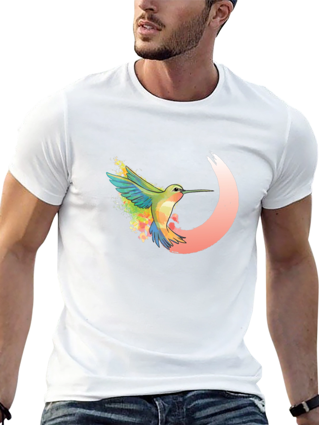Hummingbird Graphic Black T-Shirt