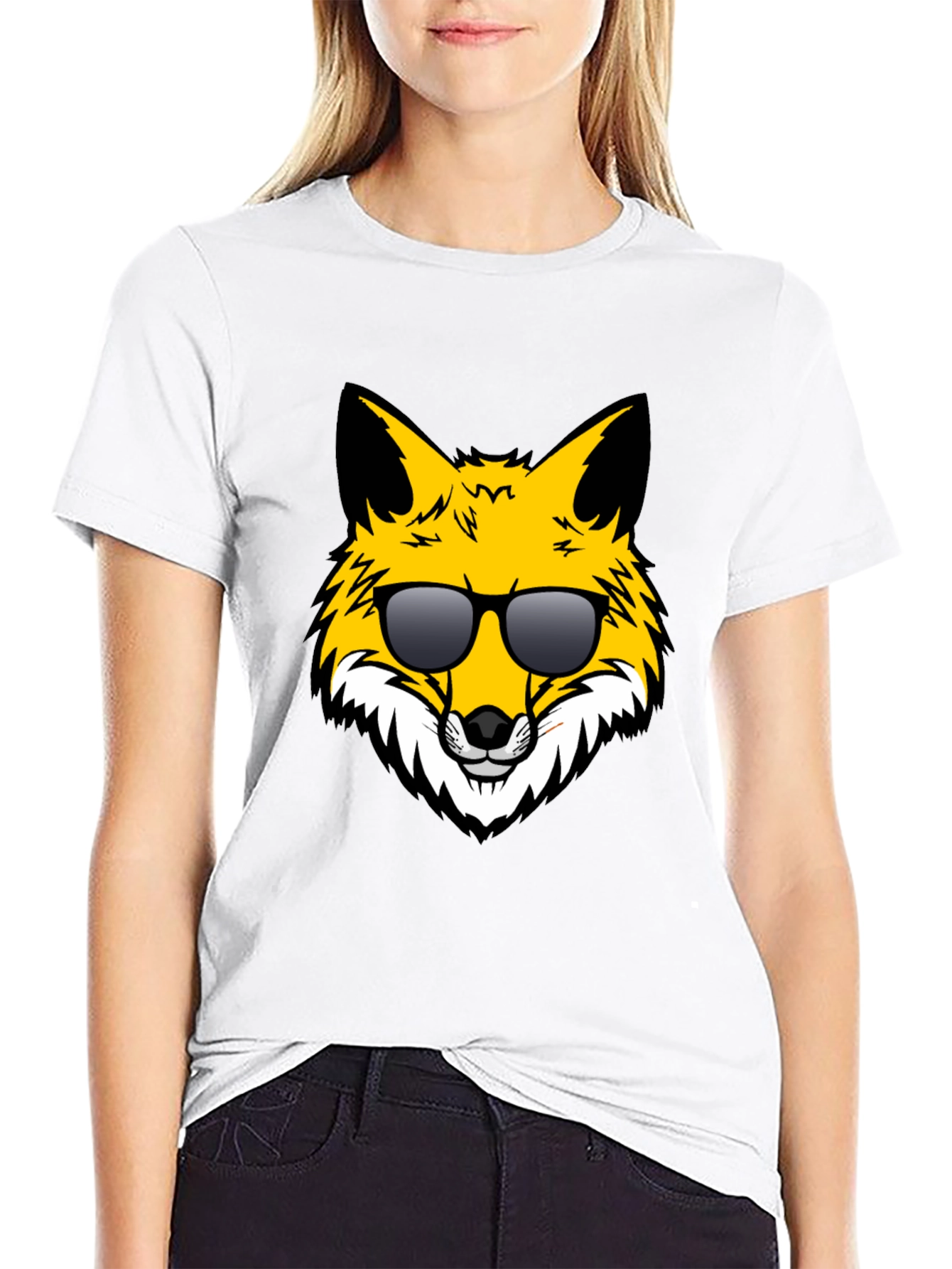 Cool Fox Graphic Tee - Black Unisex T-Shirt