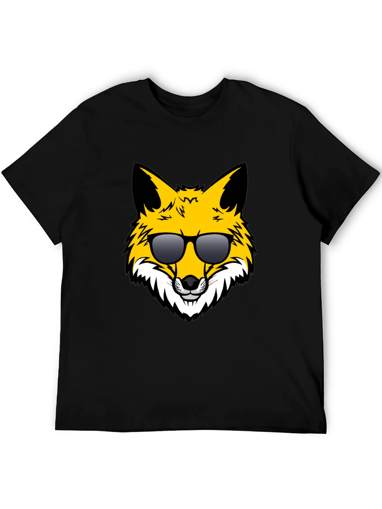 Cool Fox Graphic Tee - Black Unisex T-Shirt