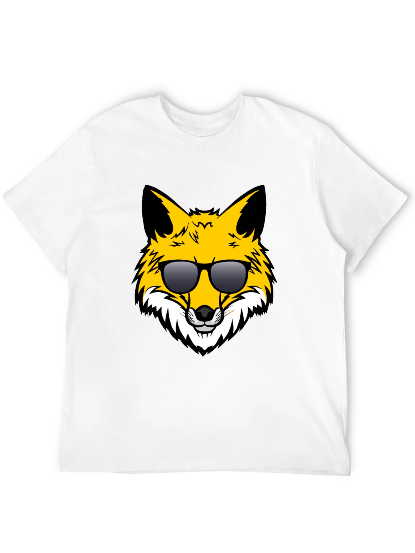 Cool Fox Graphic Tee - Black Unisex T-Shirt
