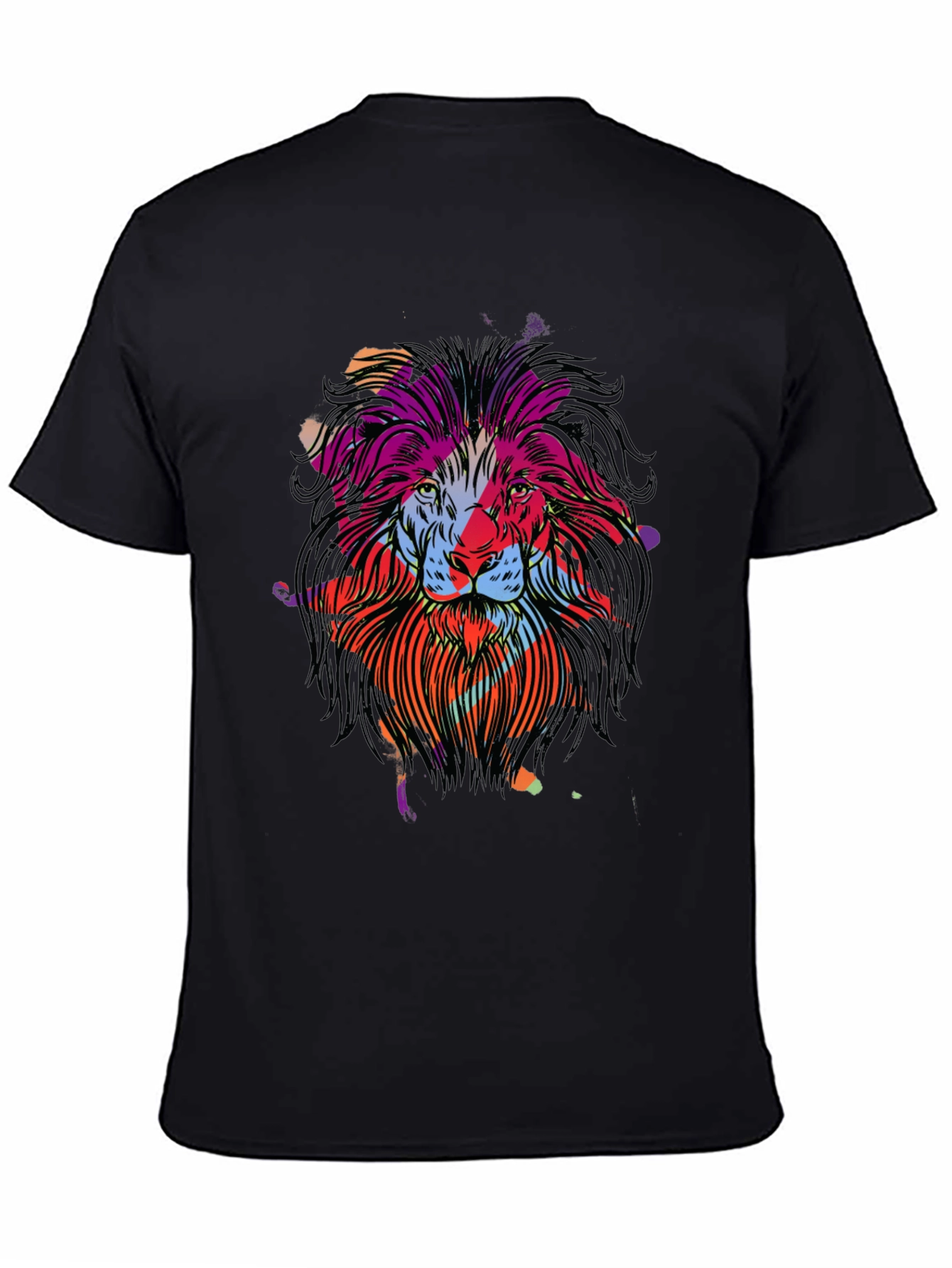 Lion Graphic Black T-Shirt