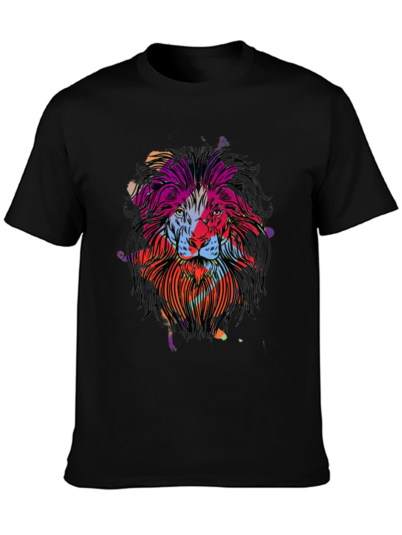 Lion Graphic Black T-Shirt