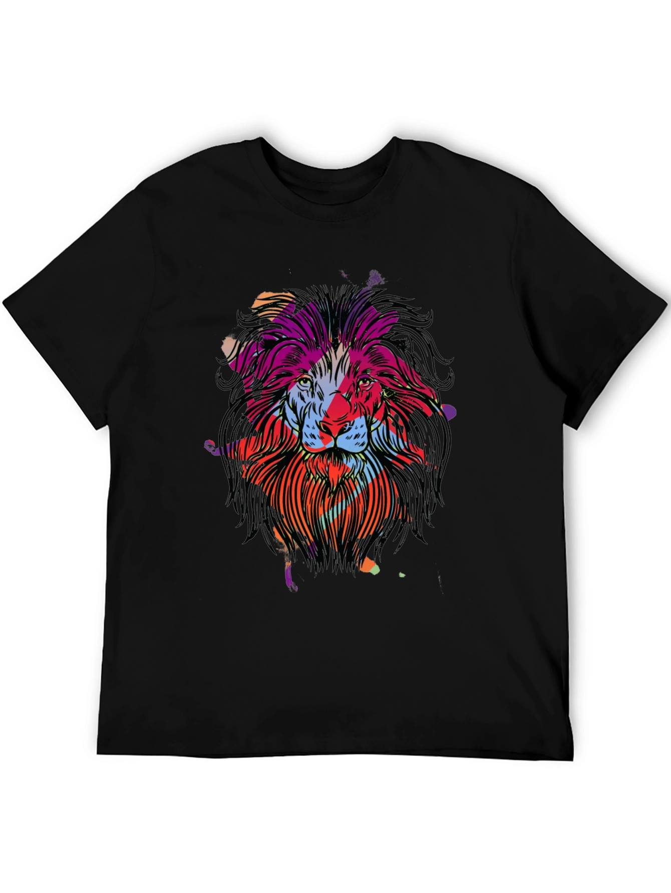 Lion Graphic Black T-Shirt