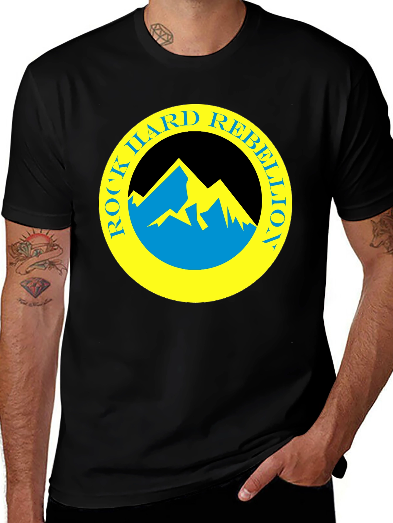 Rock Hard Rebellion Graphic Tee - Black
