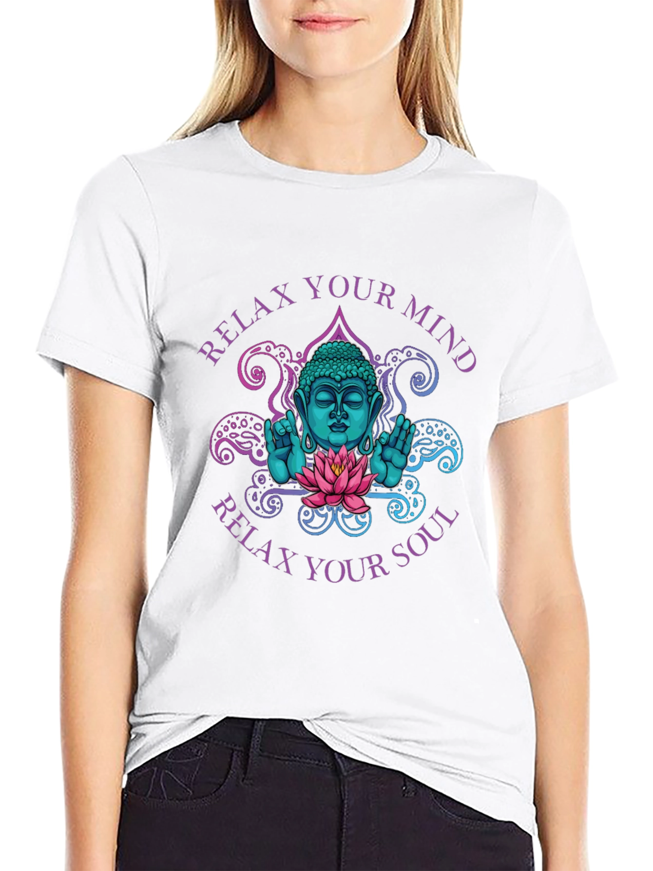 Relax Mind Soul Buddha Graphic Tee