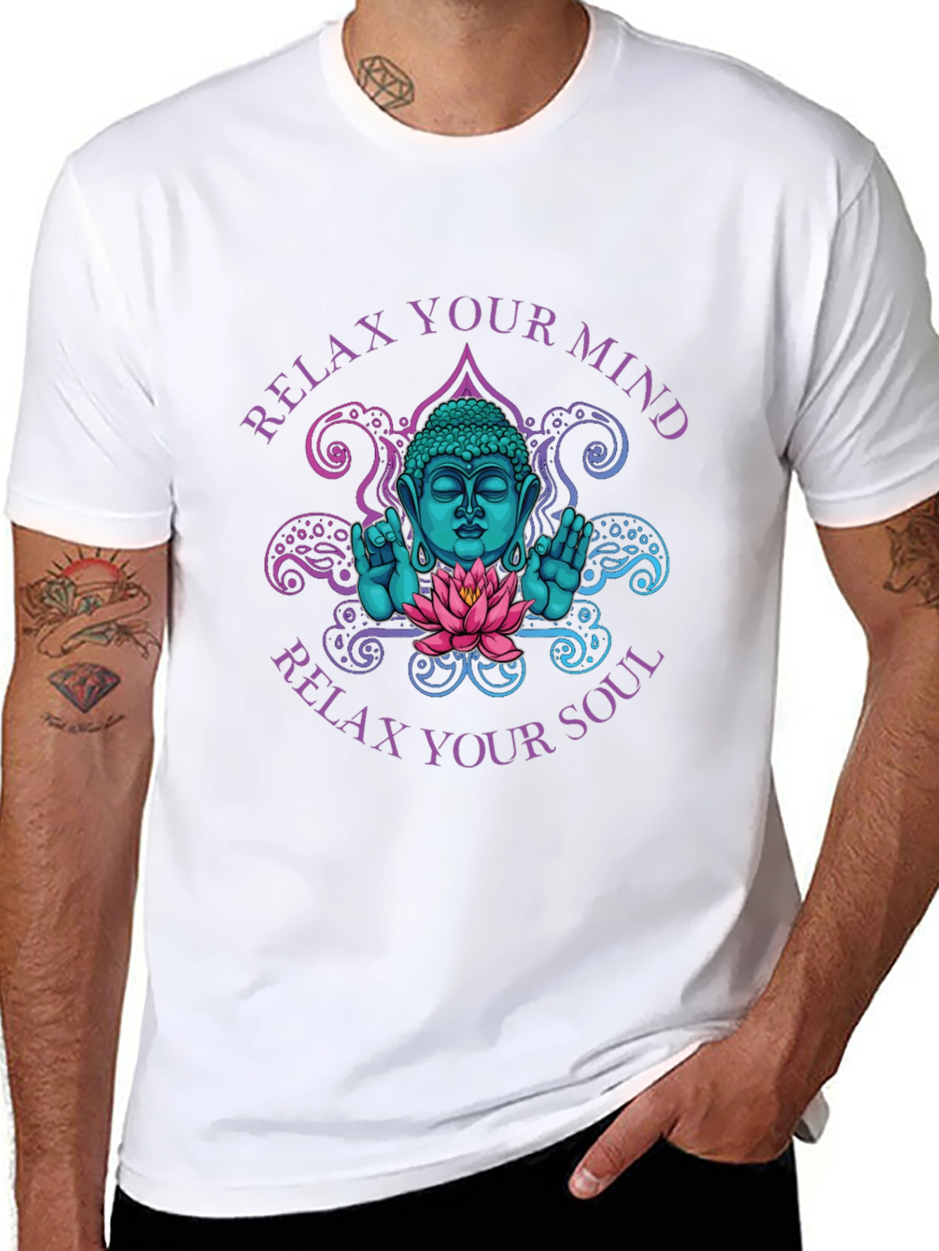 Relax Mind Soul Buddha Graphic Tee