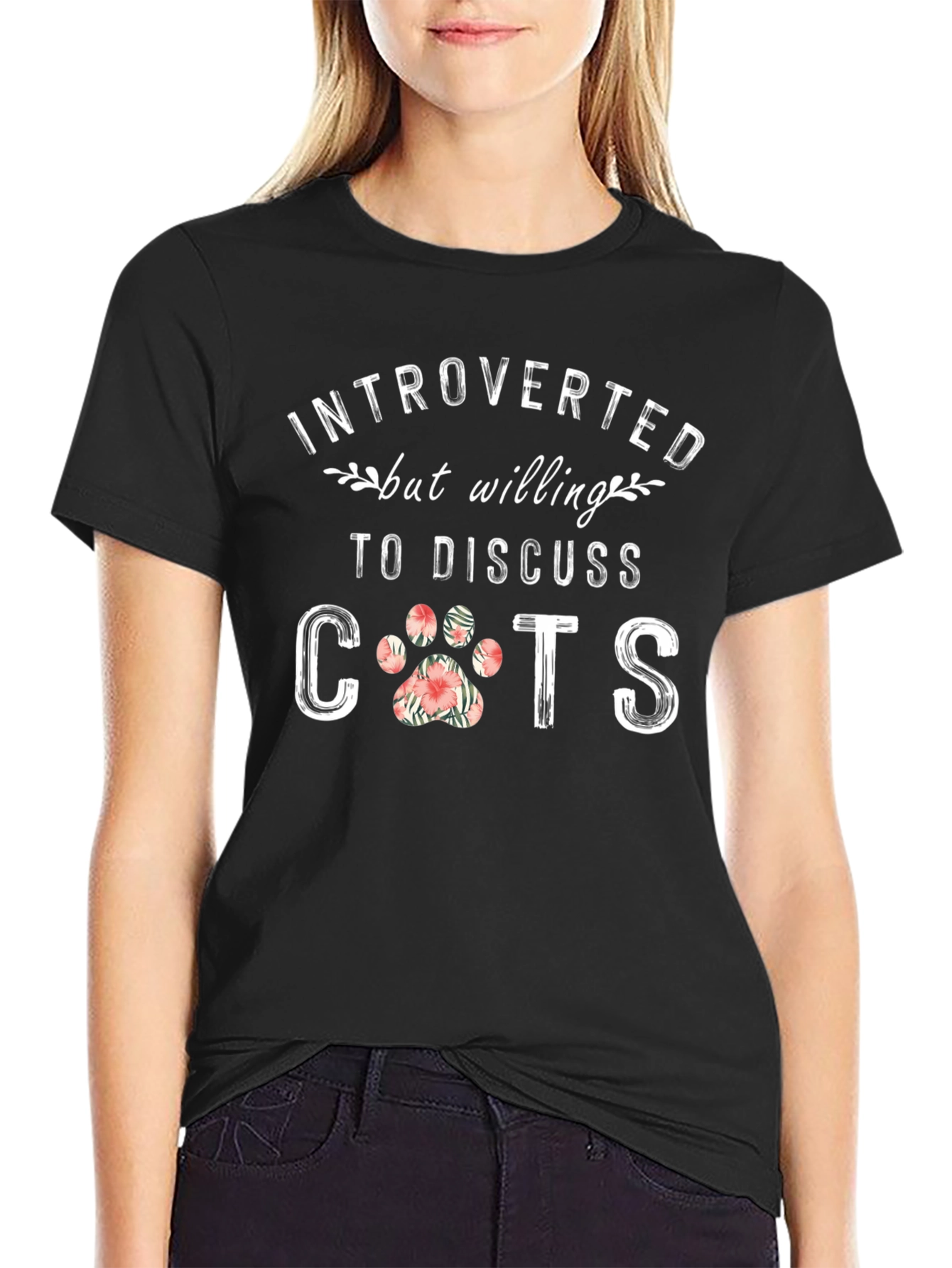 Introverted Cat Lover Graphic Tee