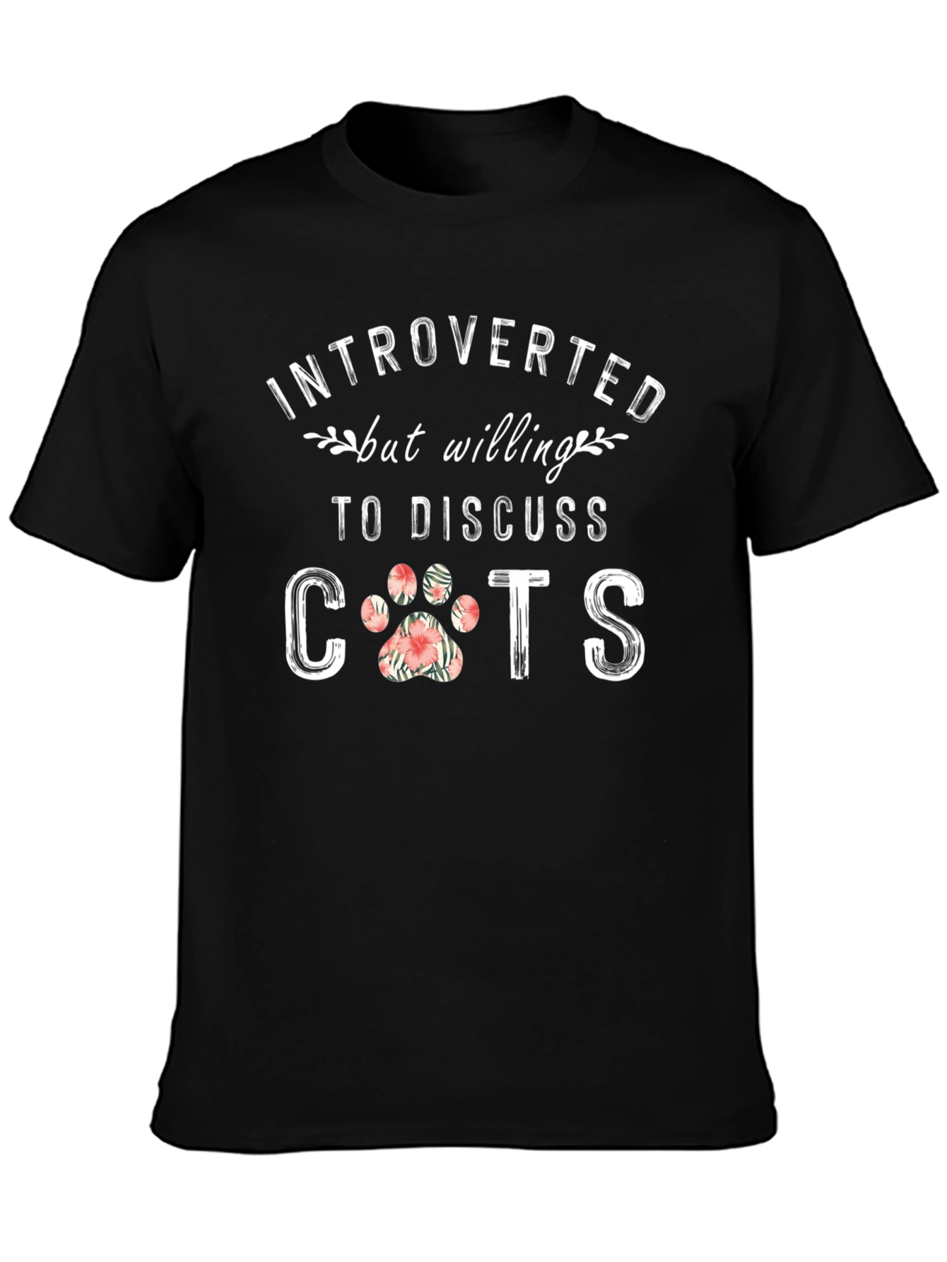 Introverted Cat Lover Graphic Tee