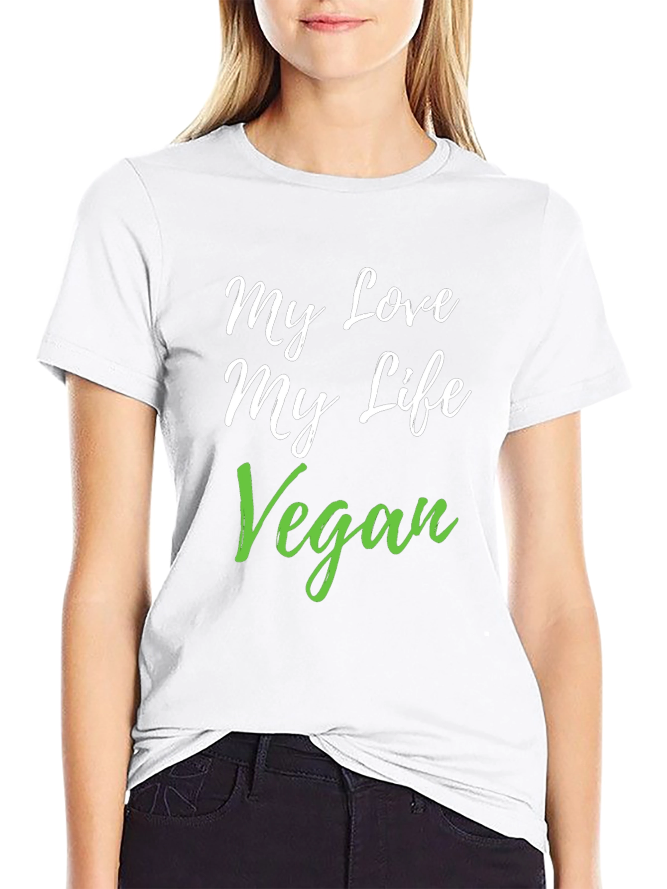 My Love My Life Vegan Black T-Shirt