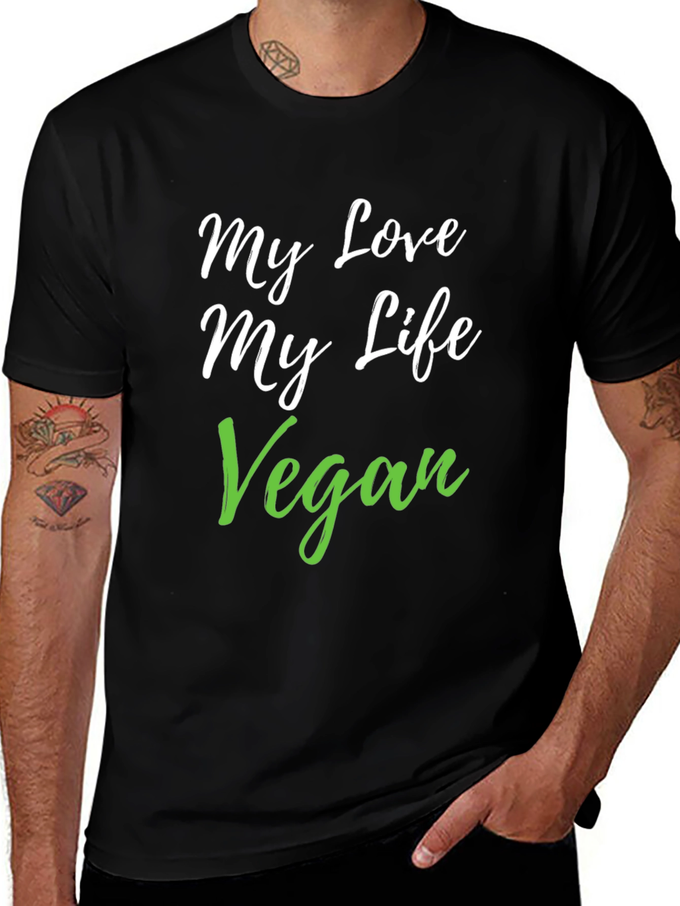My Love My Life Vegan Black T-Shirt