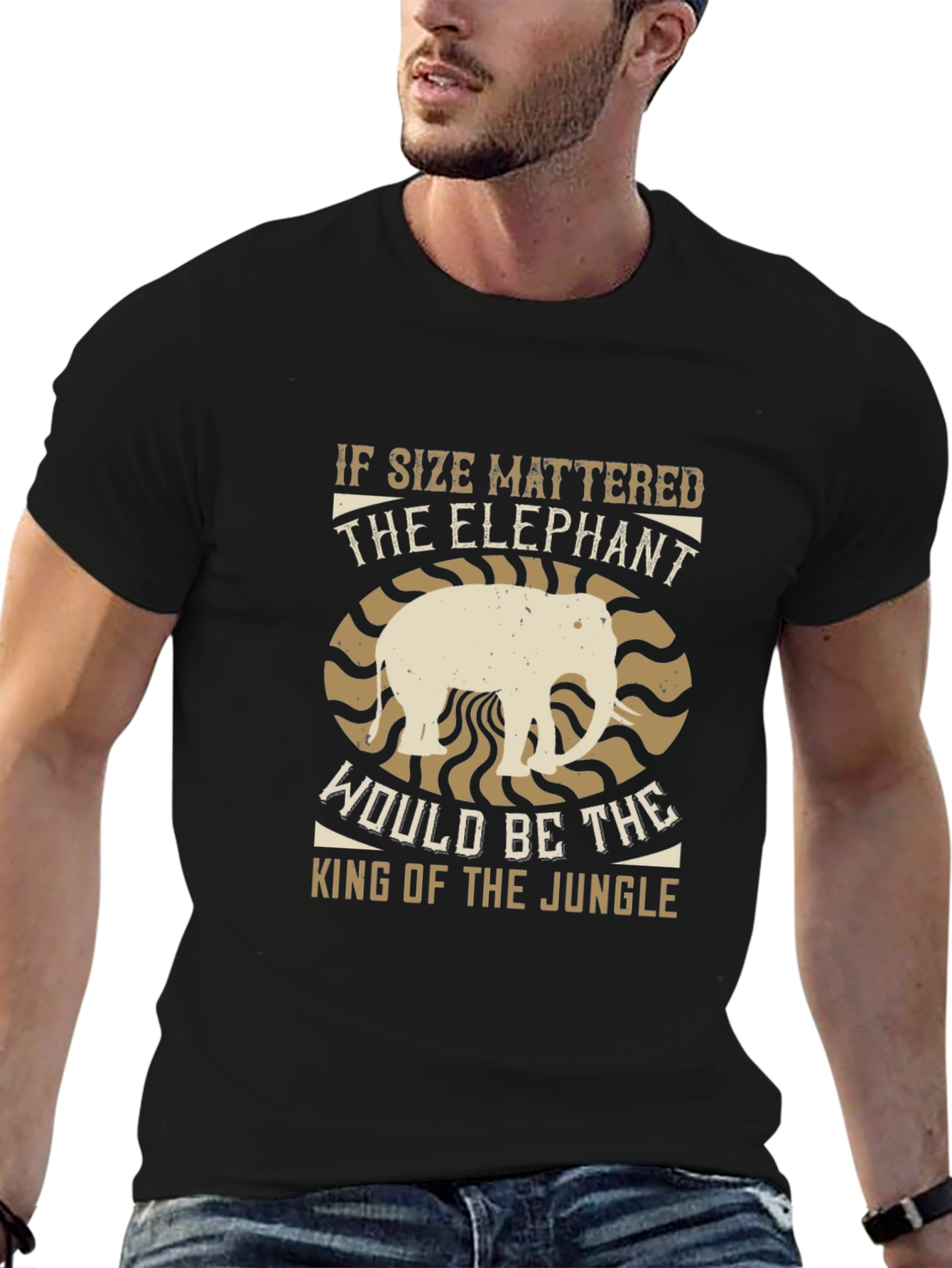 Elephant King of the Jungle Graphic Tee