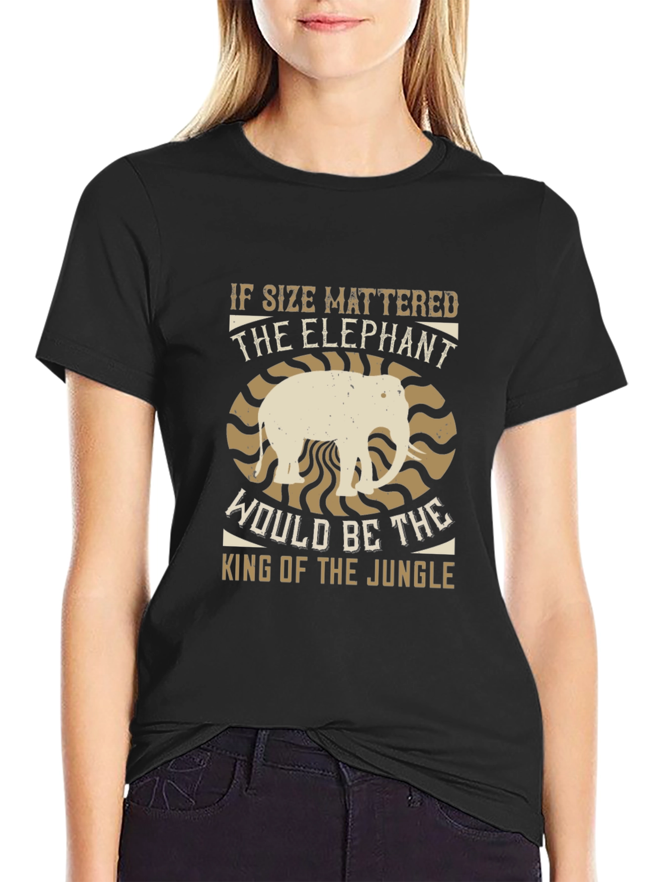 Elephant King of the Jungle Graphic Tee