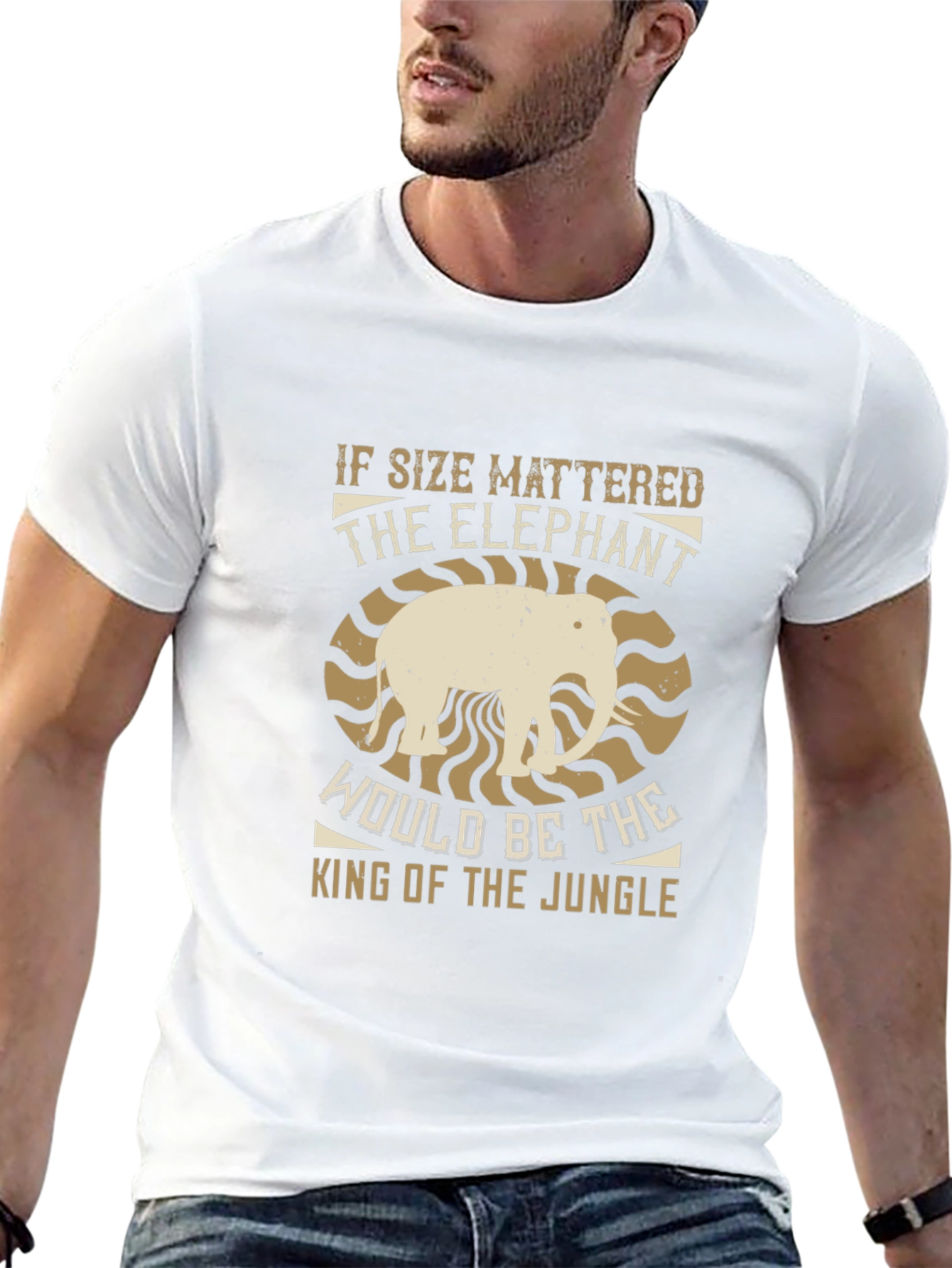 Elephant King of the Jungle Graphic Tee