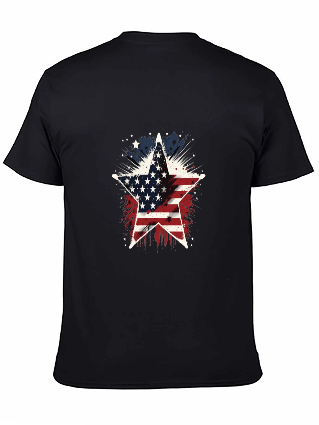 American Flag Star Graphic T-Shirt