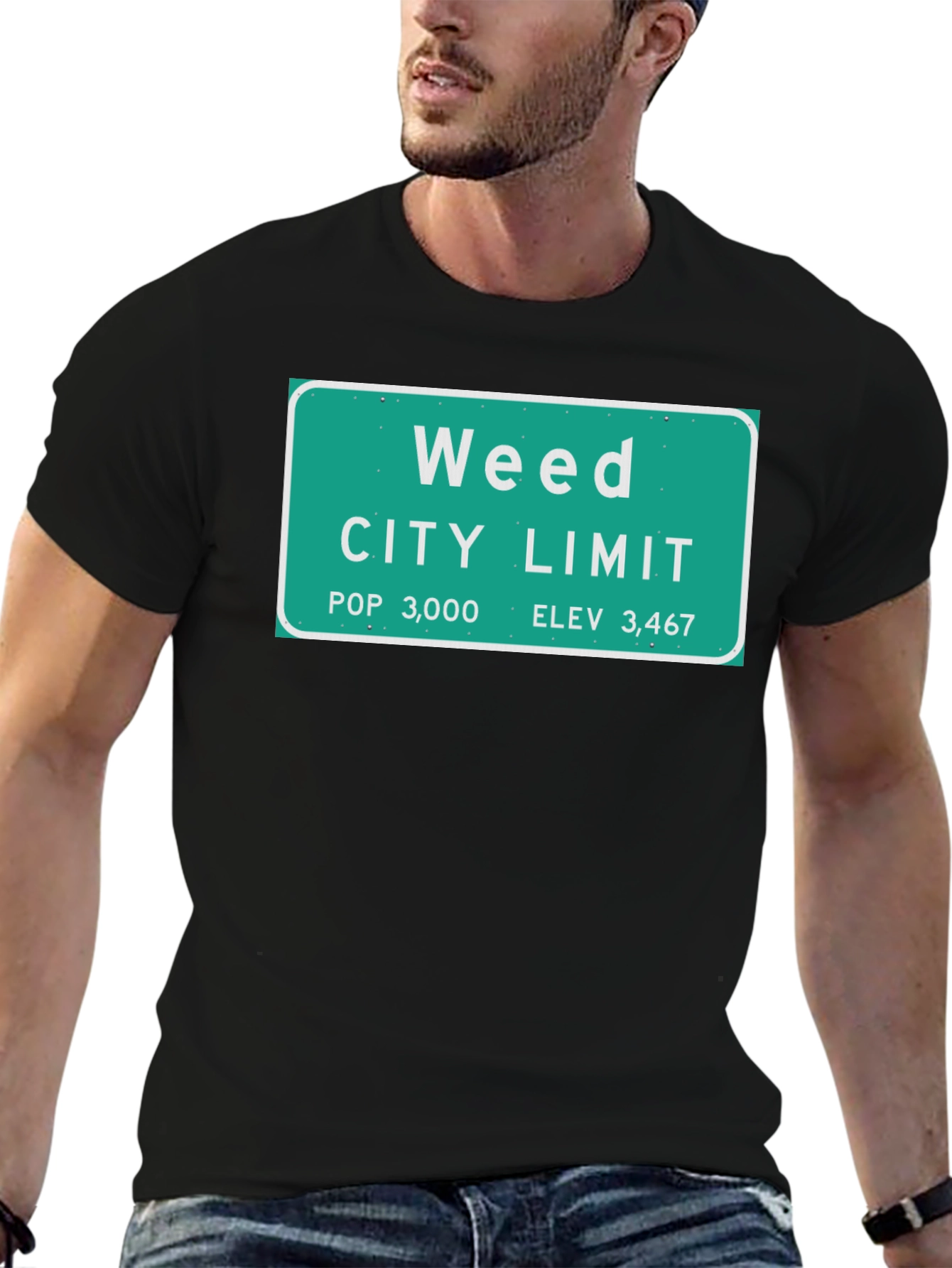 Weed City Limit T-Shirt - Novelty Graphic Tee