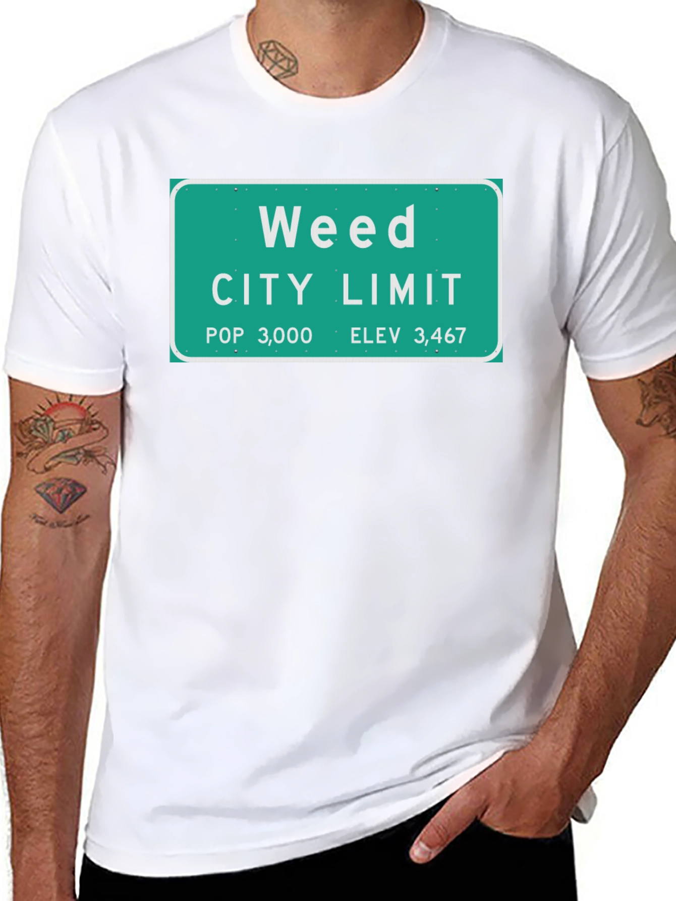 Weed City Limit T-Shirt - Novelty Graphic Tee