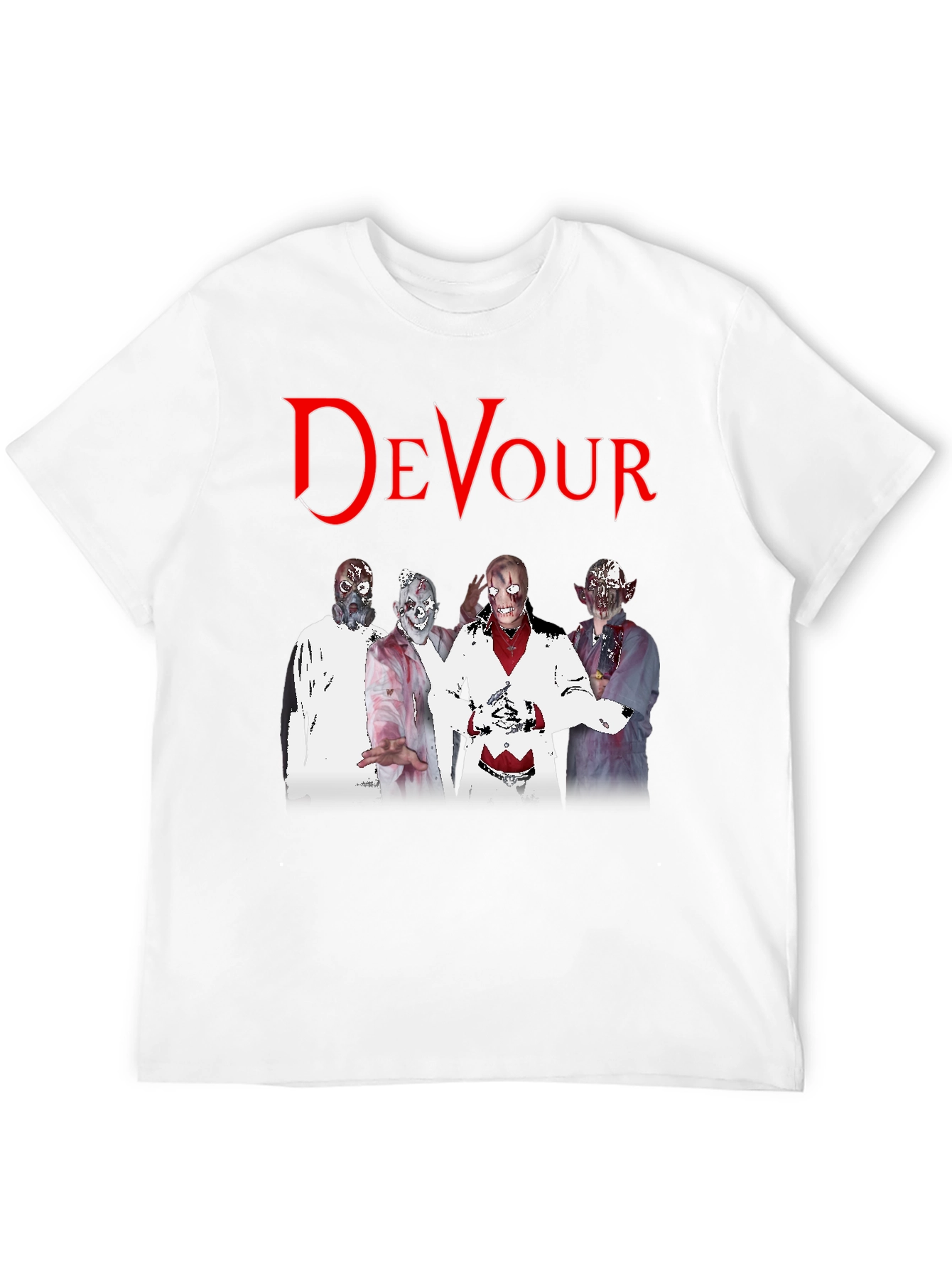 Devour Zombie Band Tee - Black Graphic T-Shirt