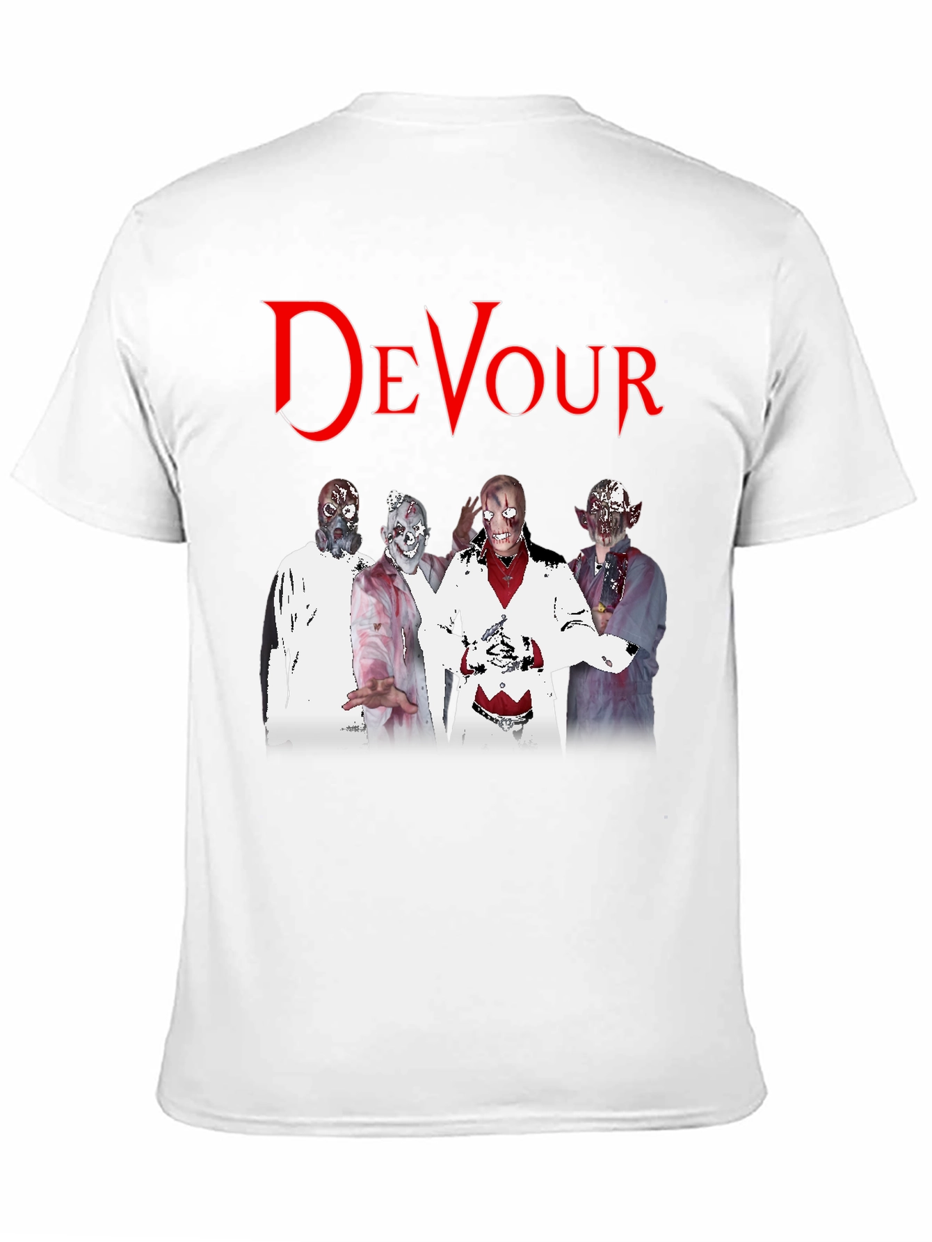 Devour Zombie Band Tee - Black Graphic T-Shirt