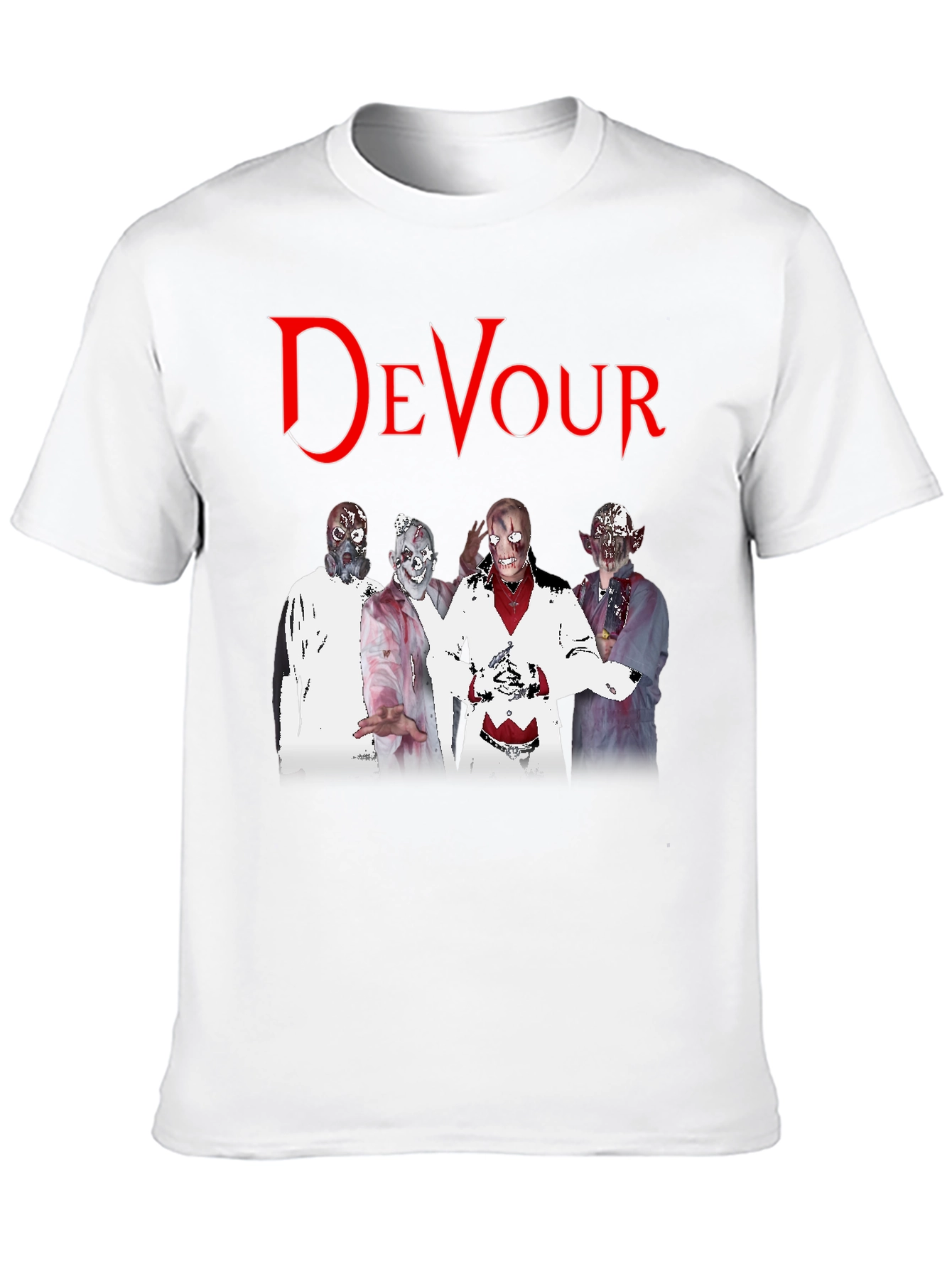Devour Zombie Band Tee - Black Graphic T-Shirt