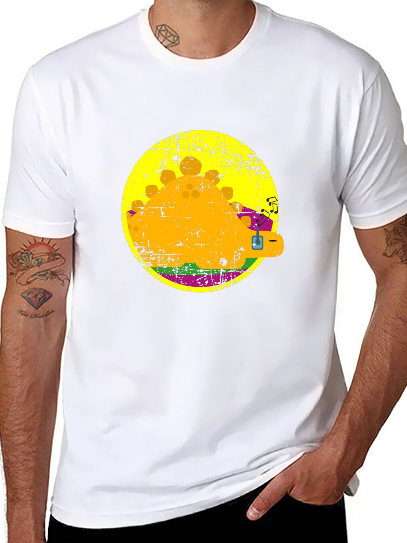 Retro Burger Graphic Tee - Black Cotton T-Shirt