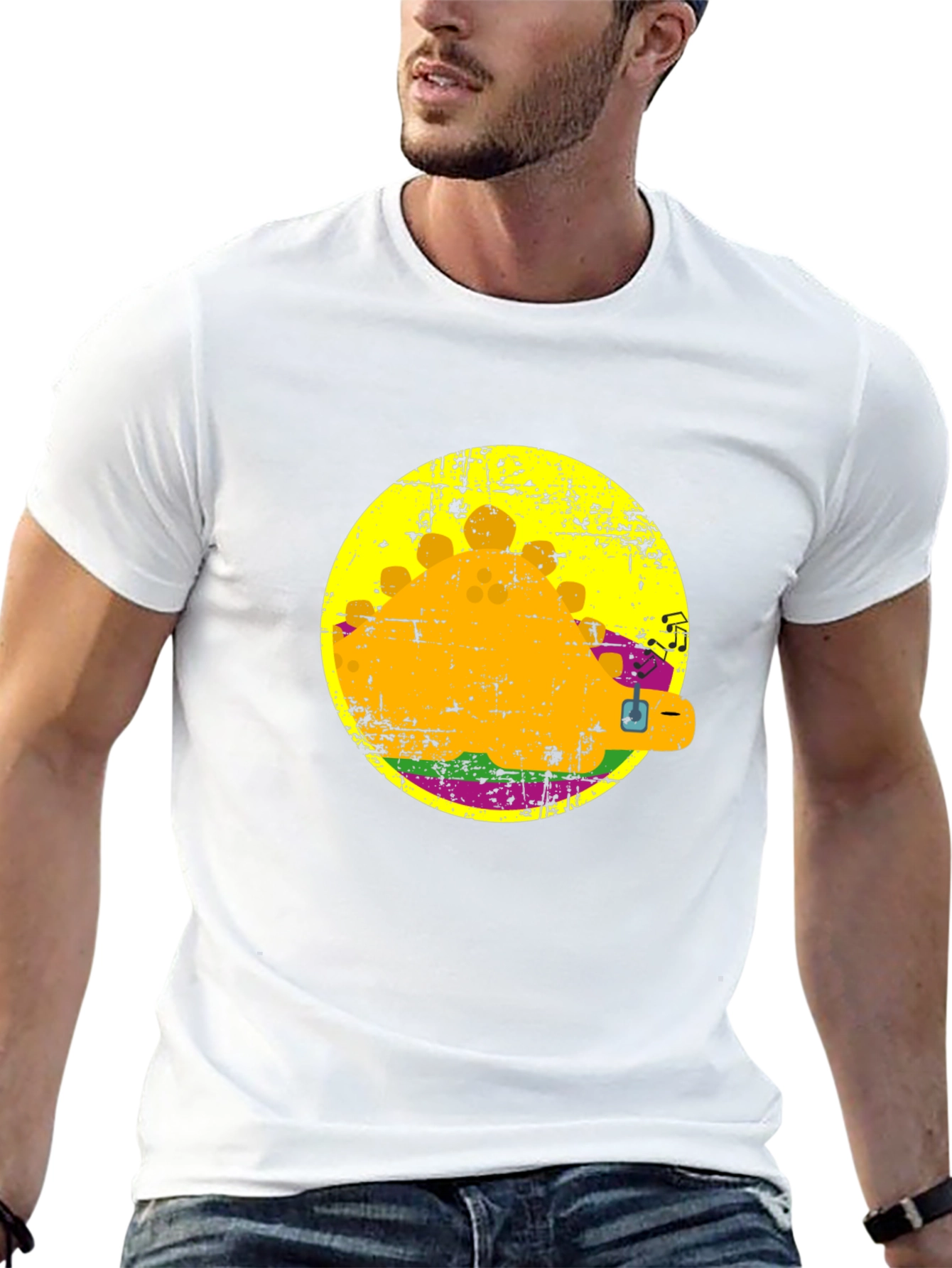 Retro Burger Graphic Tee - Black Cotton T-Shirt