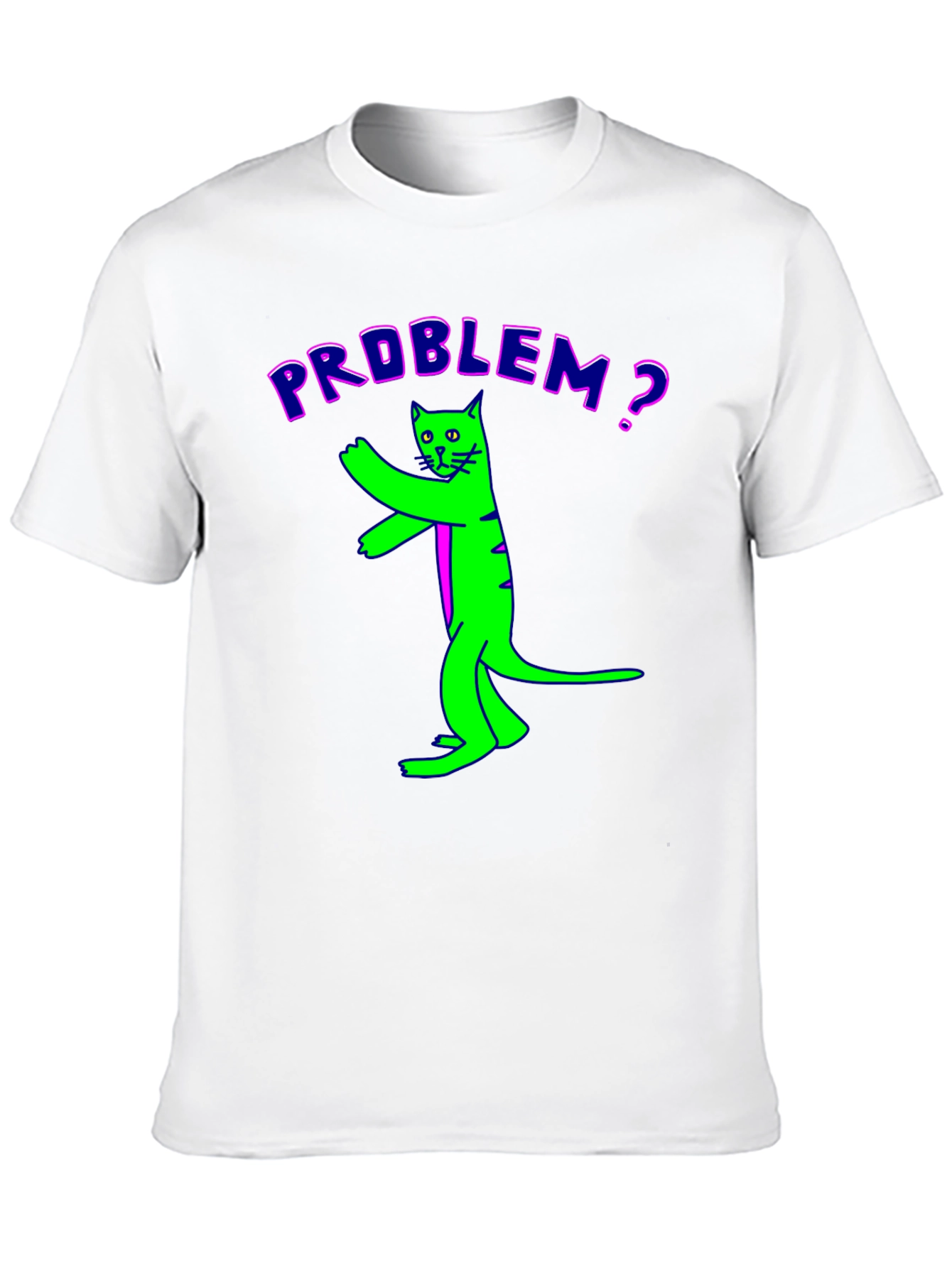 Problem Cat Graphic Tee - Unique Funny Design