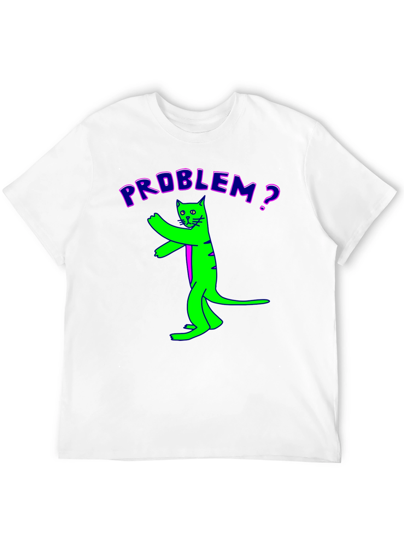 Problem Cat Graphic Tee - Unique Funny Design