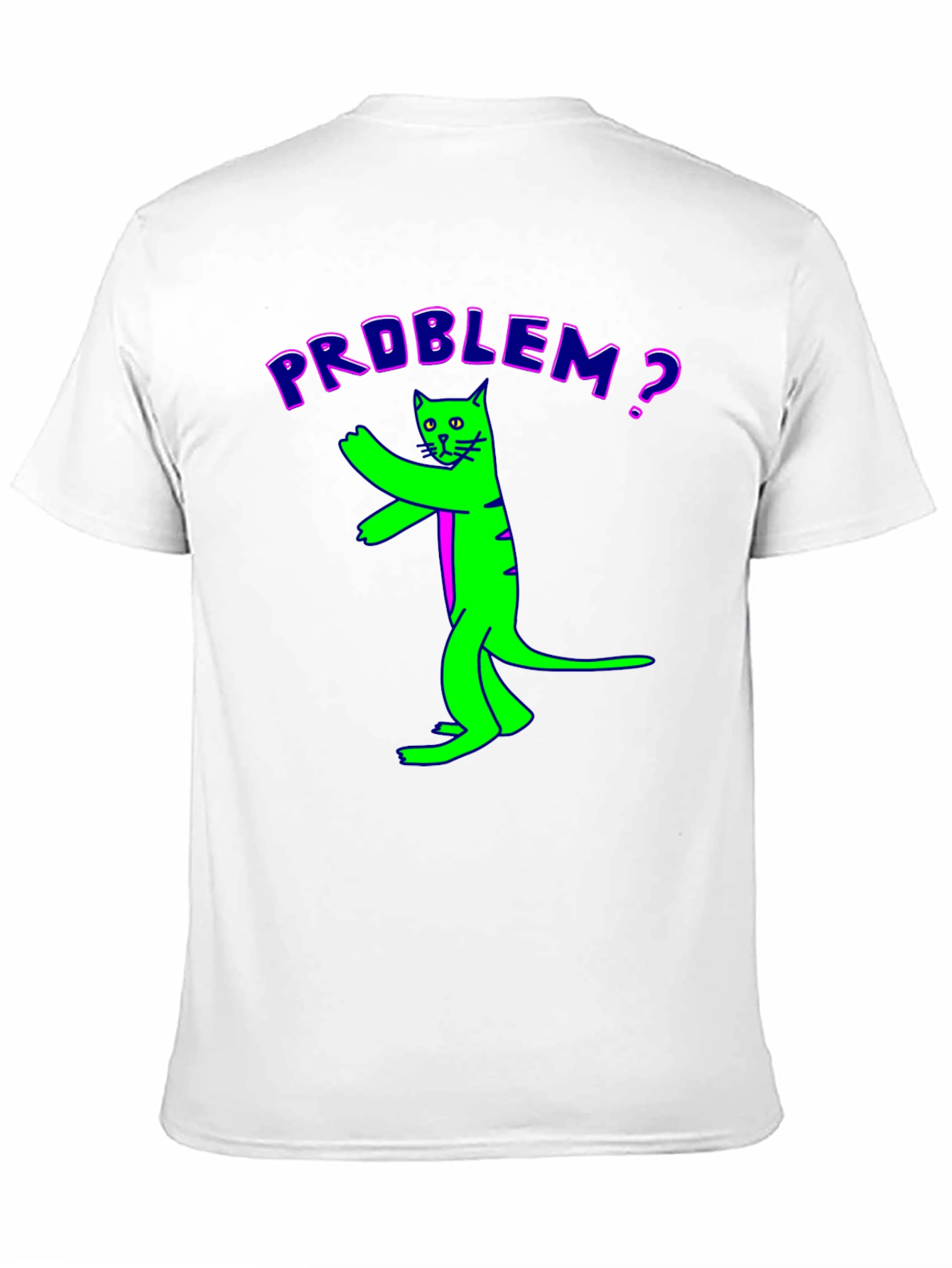 Problem Cat Graphic Tee - Unique Funny Design