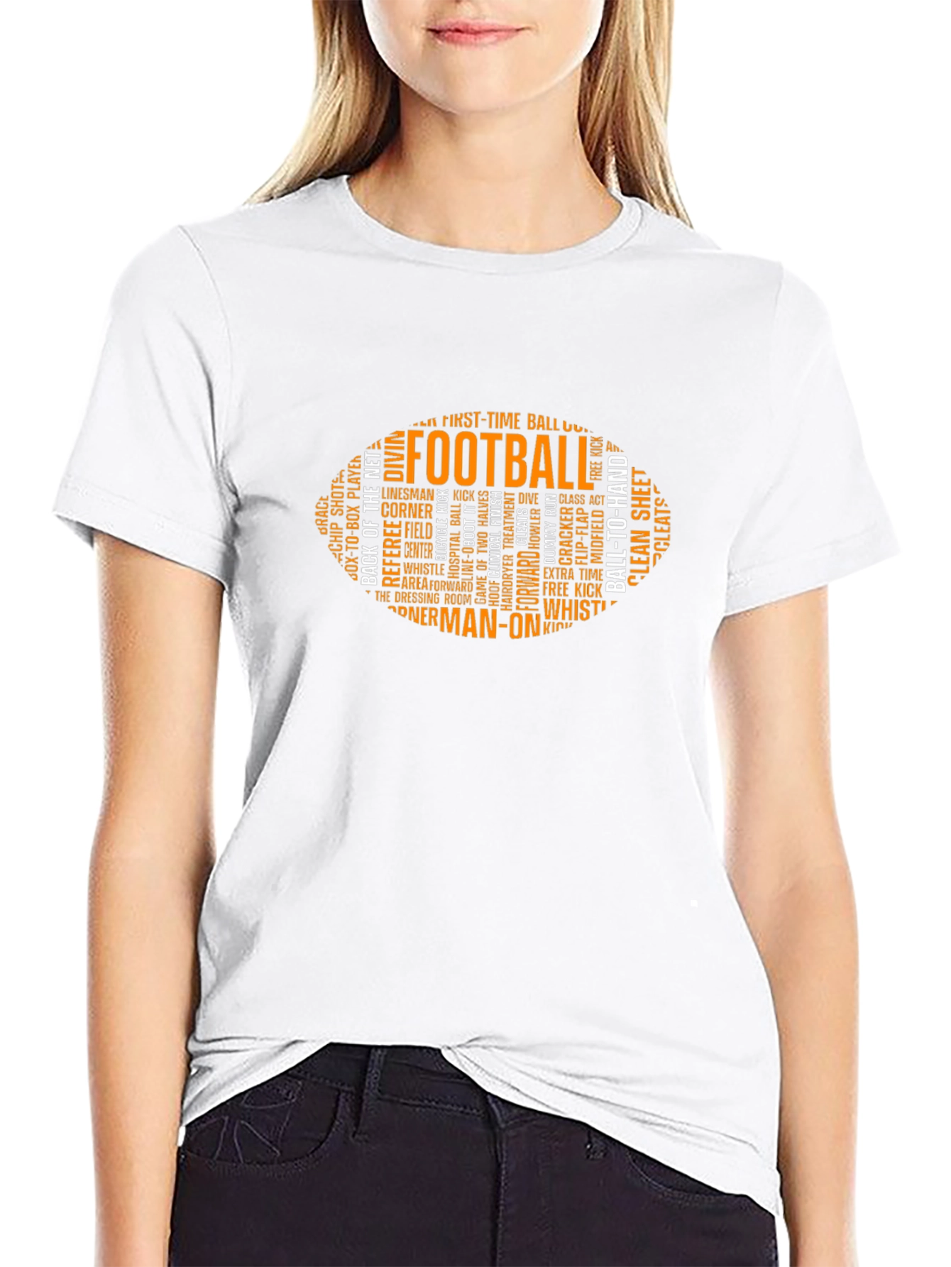 Football Word Art Graphic T-Shirt