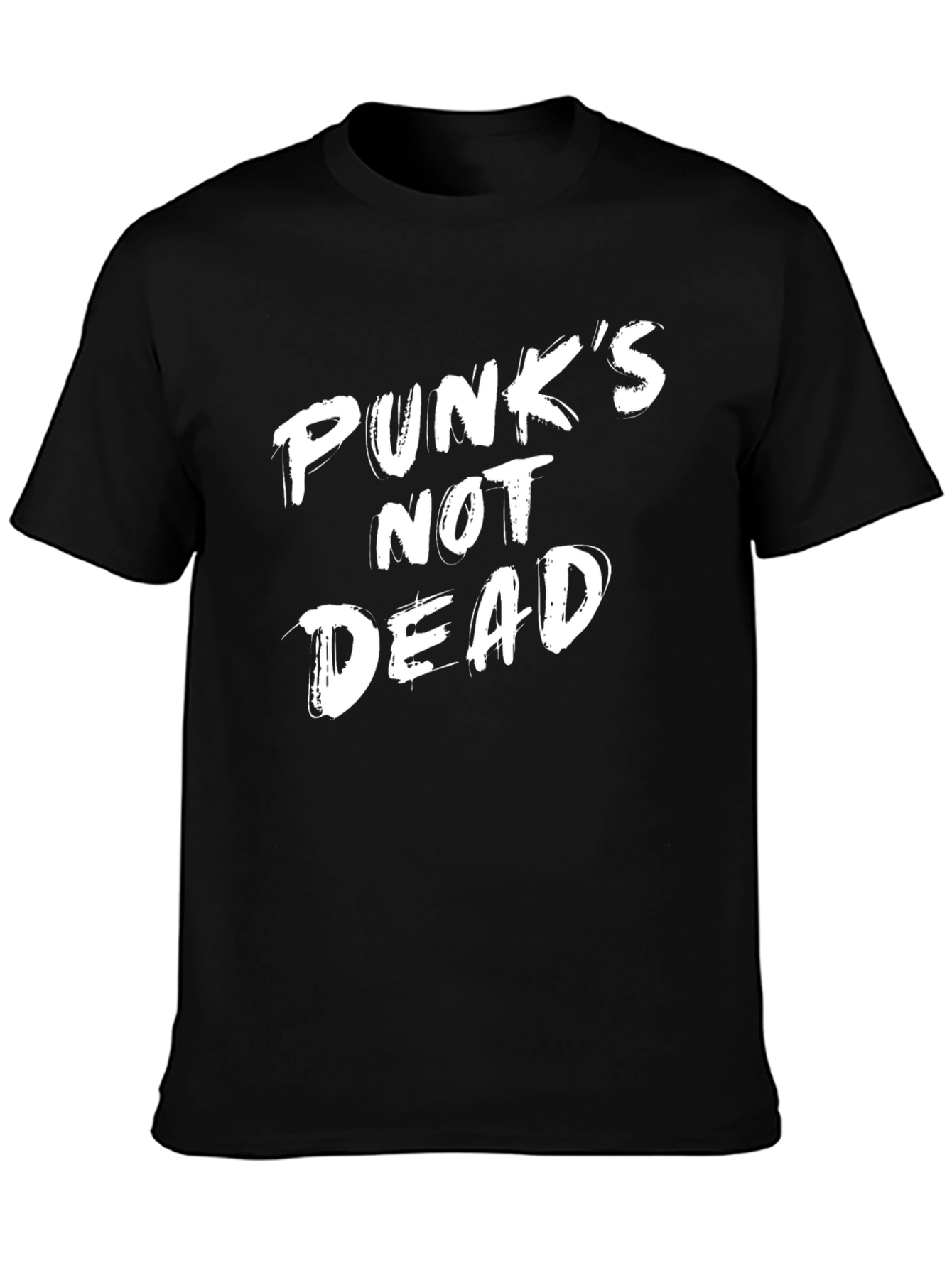 Punks Not Dead Graphic Tee - Black Cotton T-Shirt
