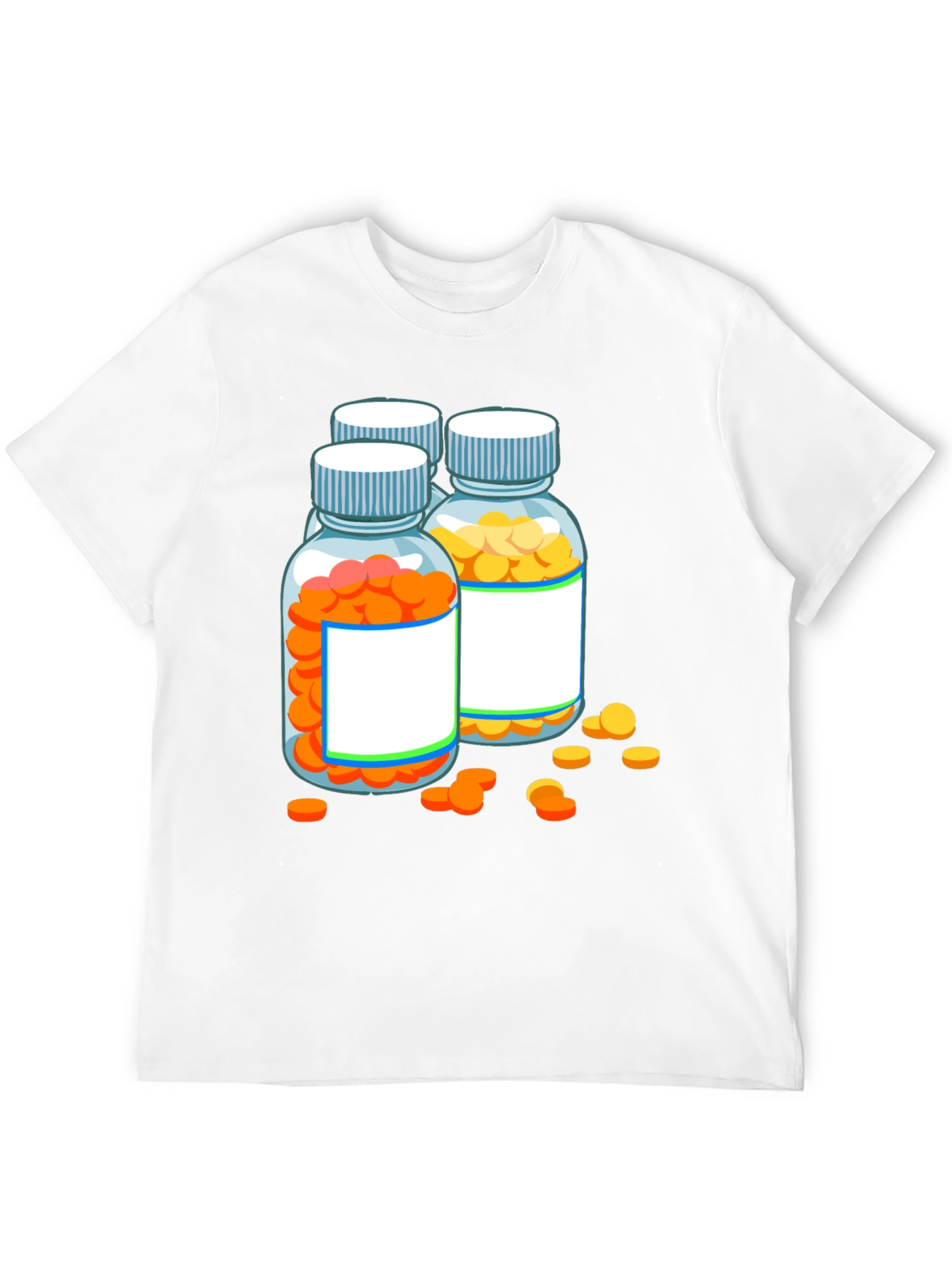 Pill Bottle Graphic Tee - Novelty T-Shirt