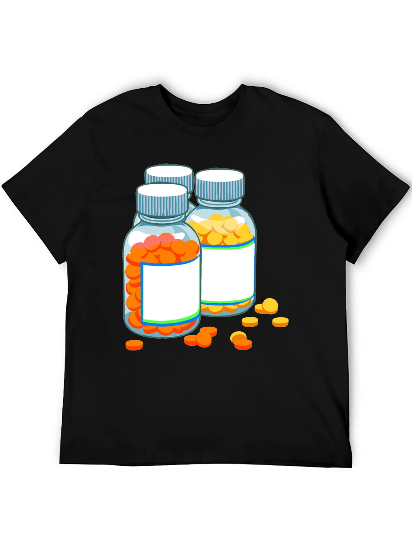 Pill Bottle Graphic Tee - Novelty T-Shirt