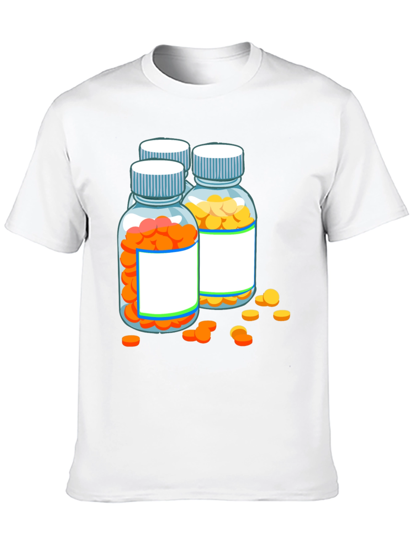 Pill Bottle Graphic Tee - Novelty T-Shirt