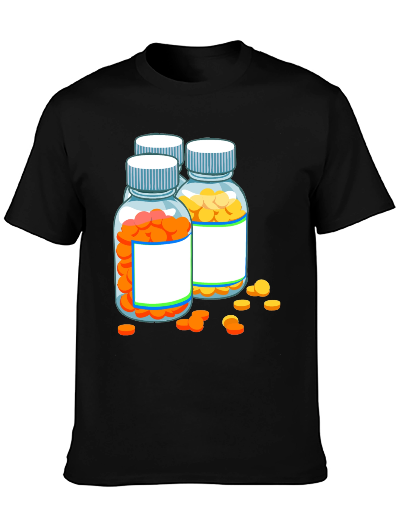Pill Bottle Graphic Tee - Novelty T-Shirt