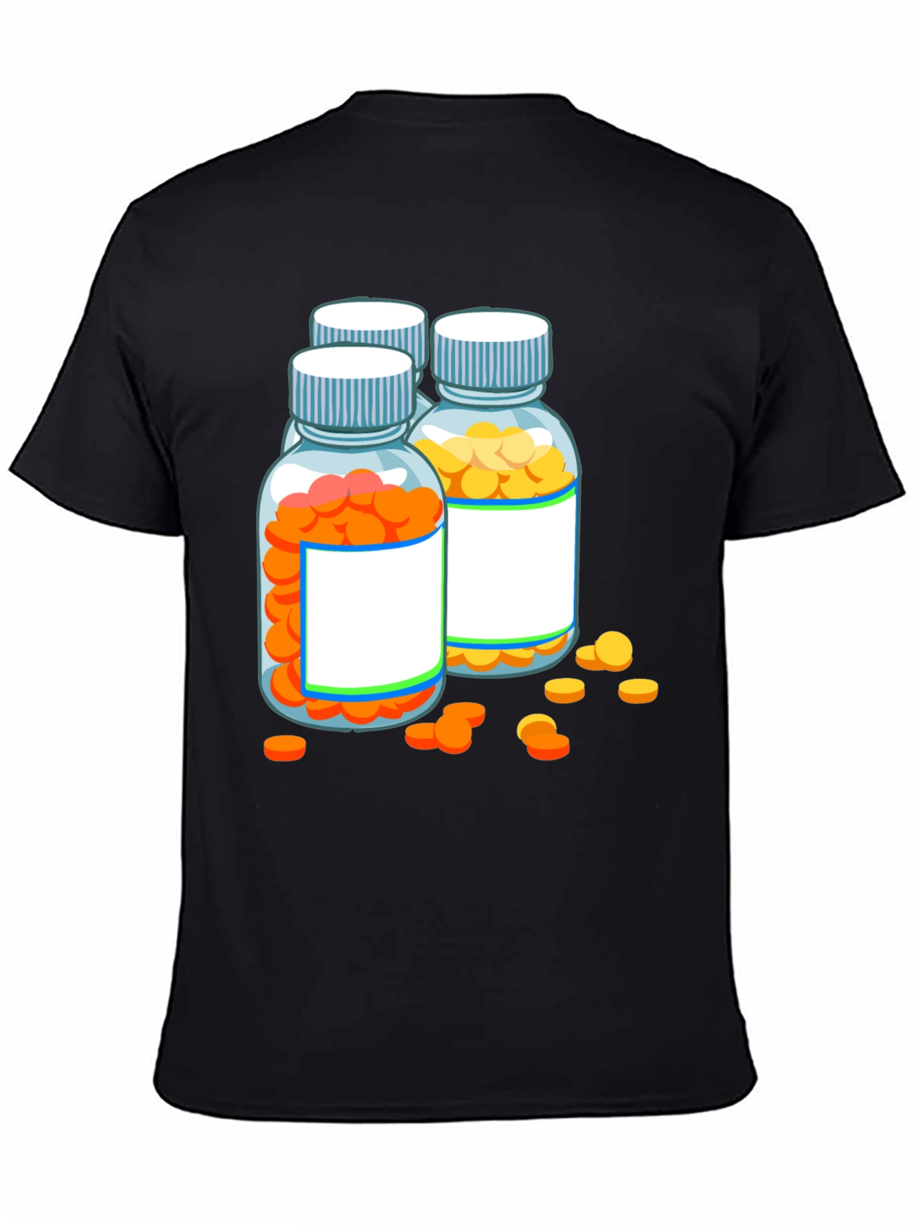 Pill Bottle Graphic Tee - Novelty T-Shirt