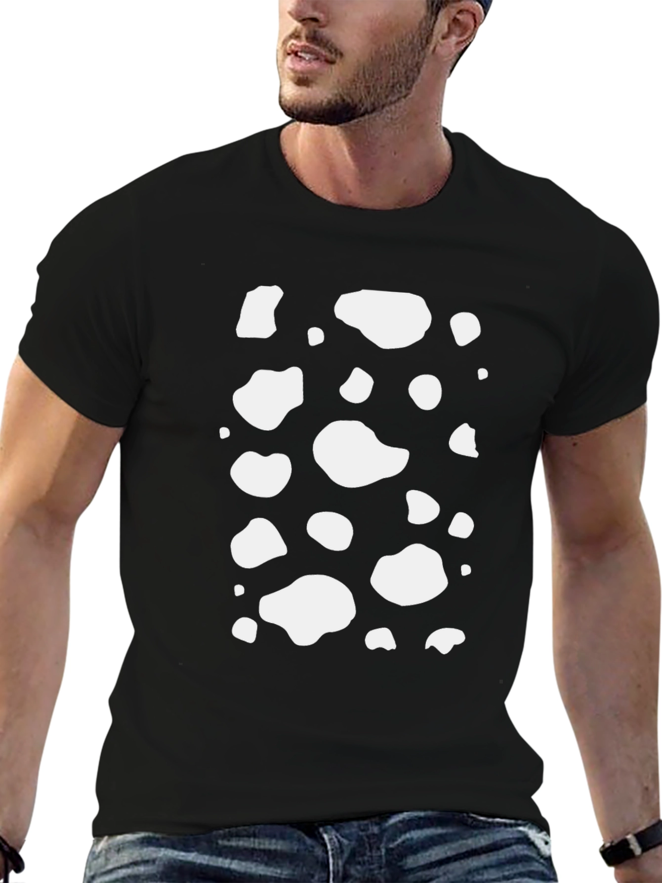 Cow Print Black T-Shirt