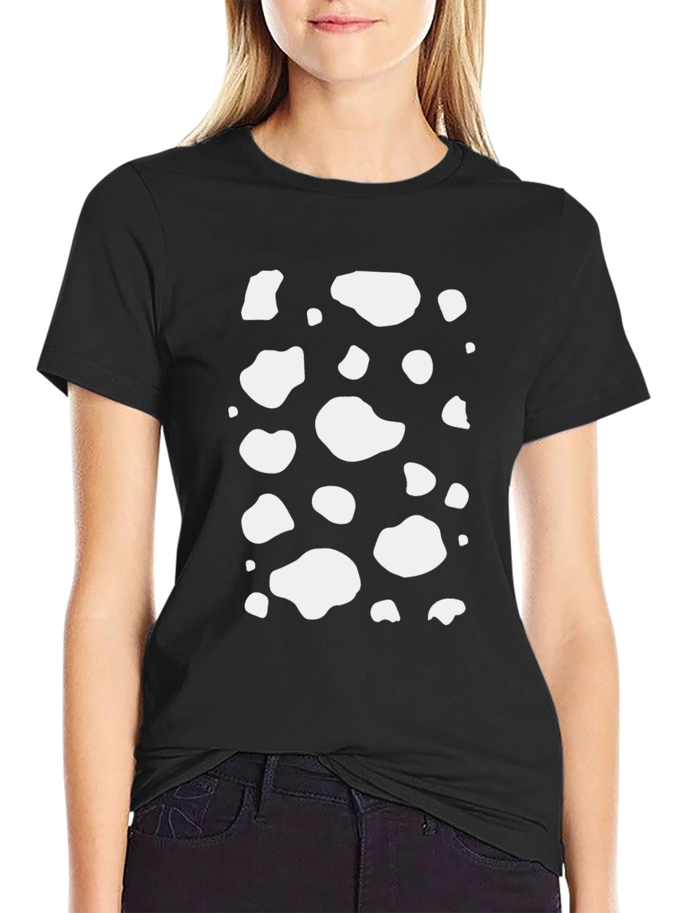 Cow Print Black T-Shirt