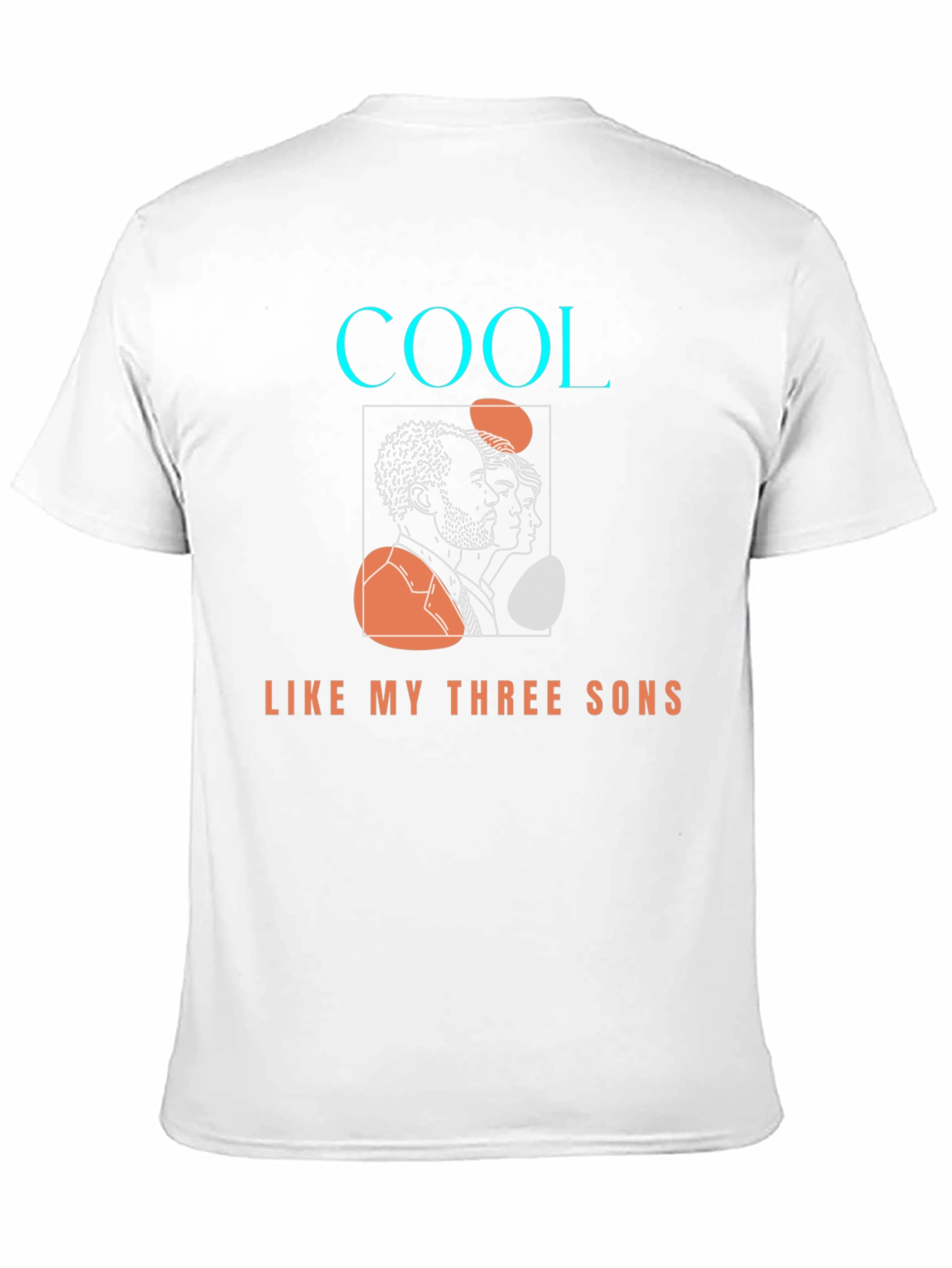 Cool Like My Three Sons Black Graphic Tee