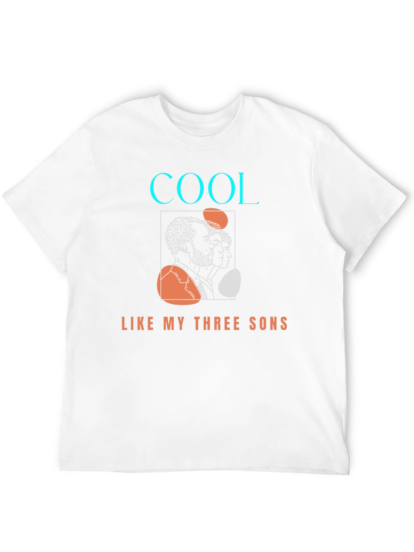 Cool Like My Three Sons Black Graphic Tee