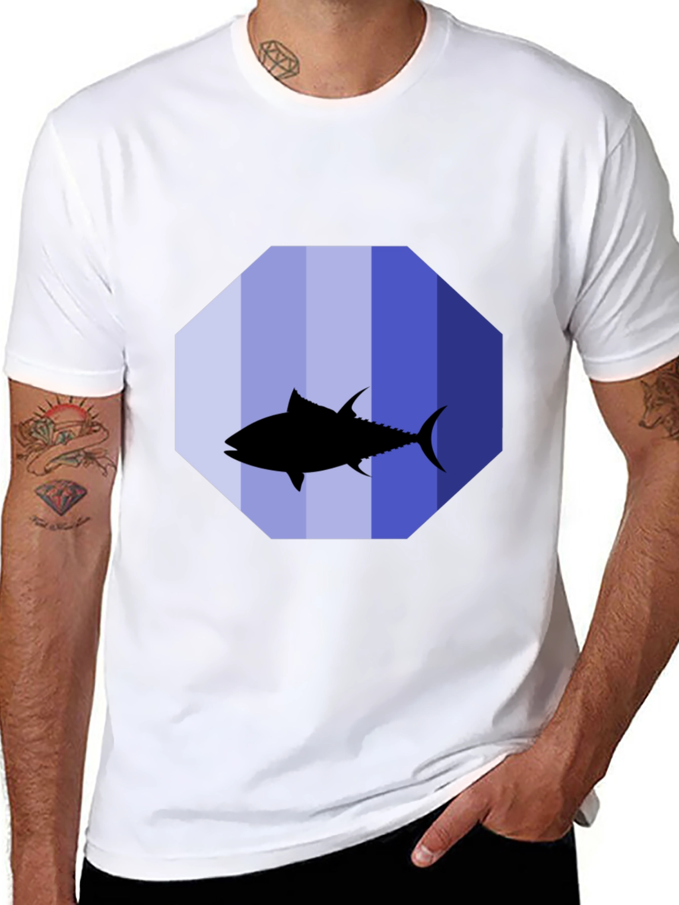 Tuna Silhouette Graphic Tee - Black