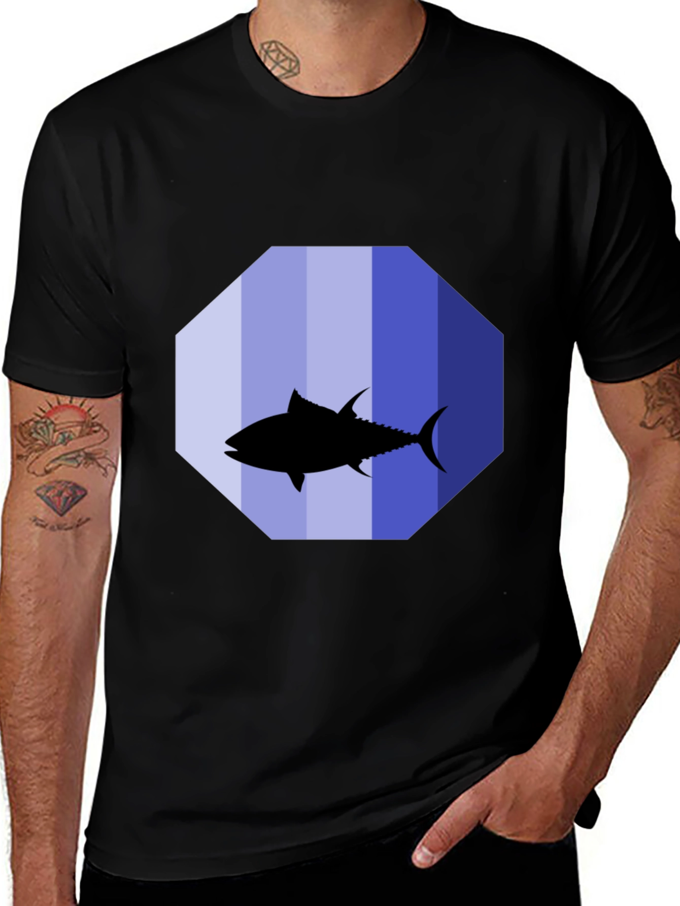 Tuna Silhouette Graphic Tee - Black