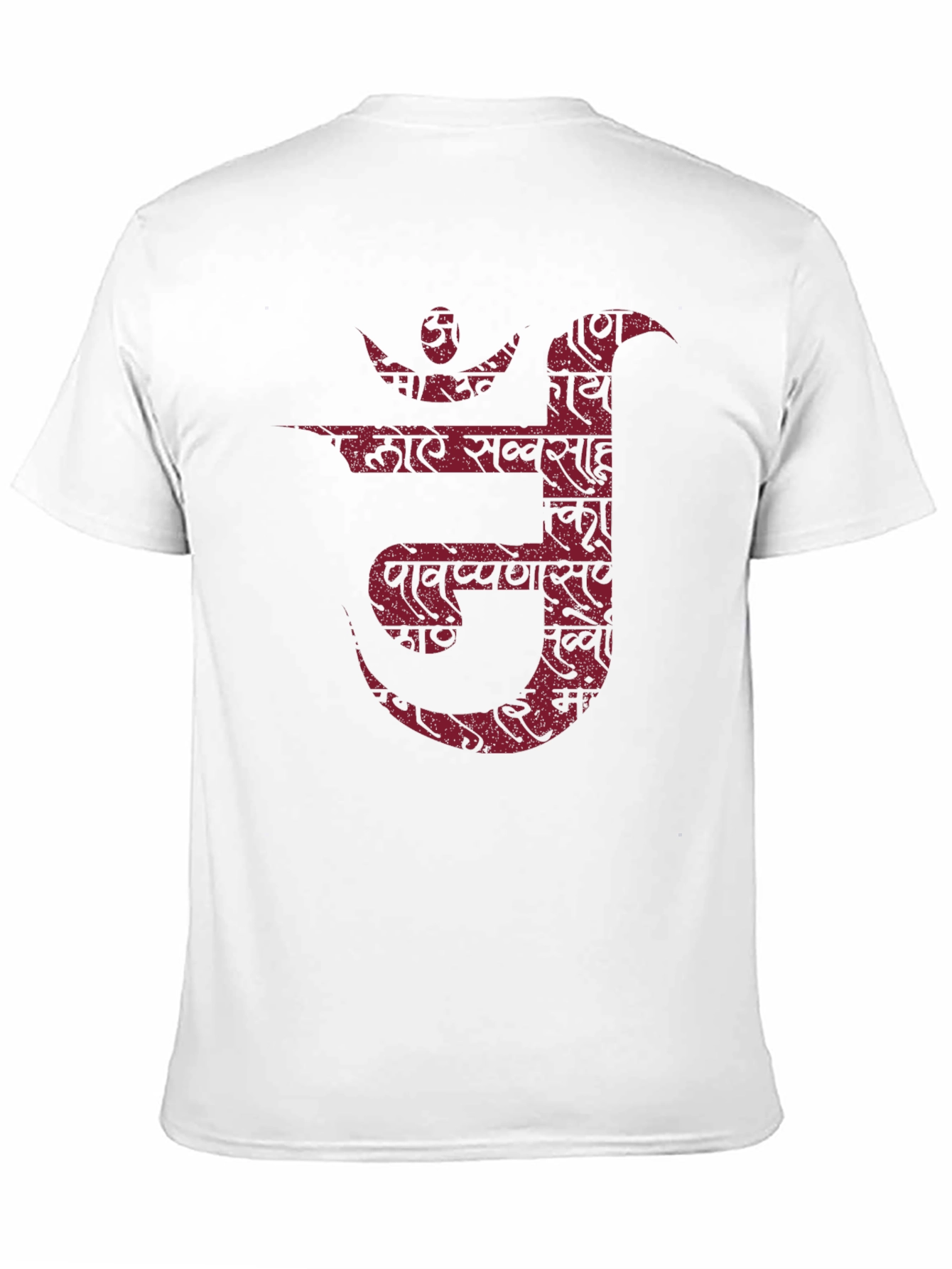 Mens Black T-Shirt with Maroon Devanagari Print