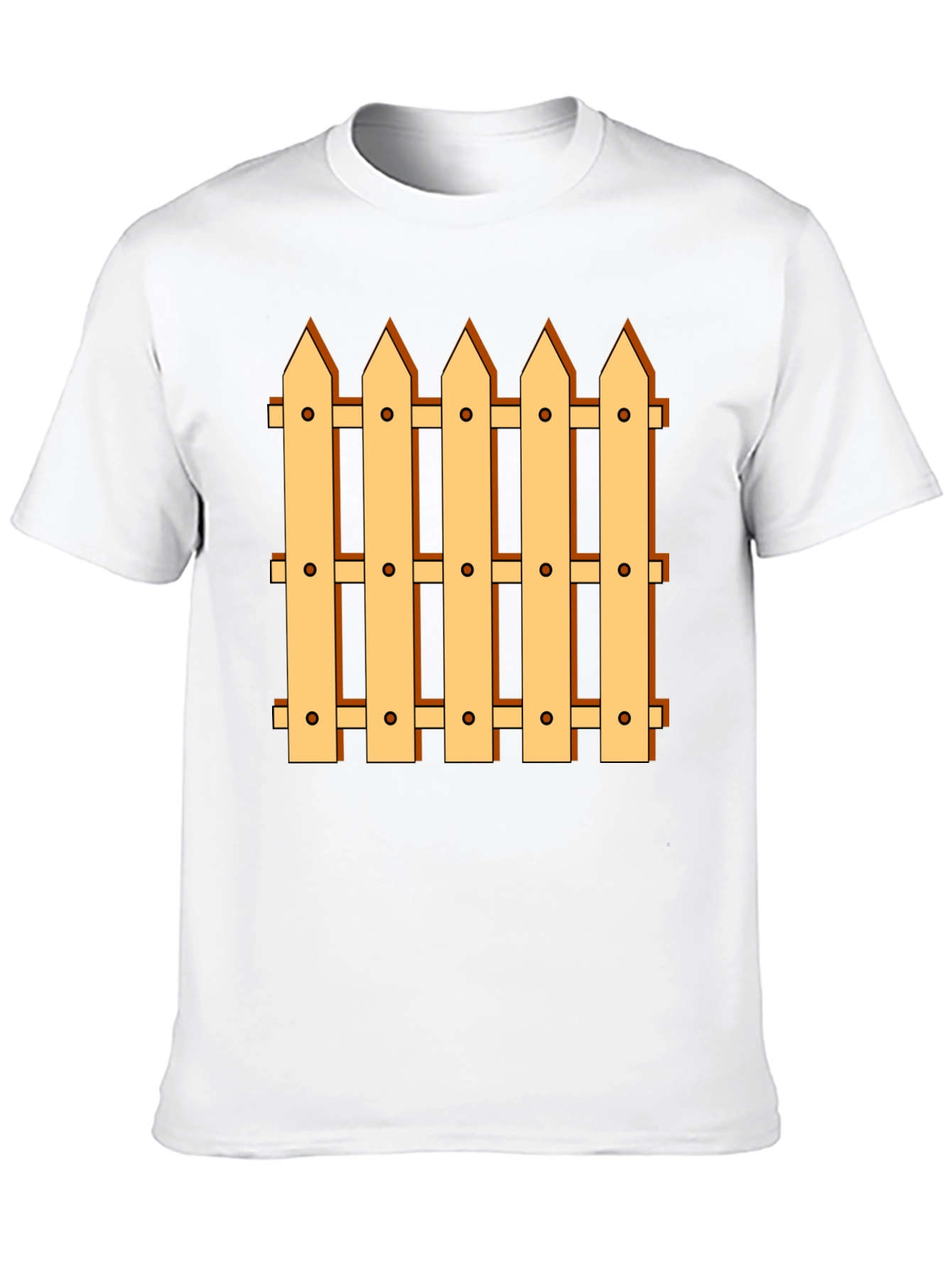 Funny Fence Graphic Tee - Novelty Black T-Shirt